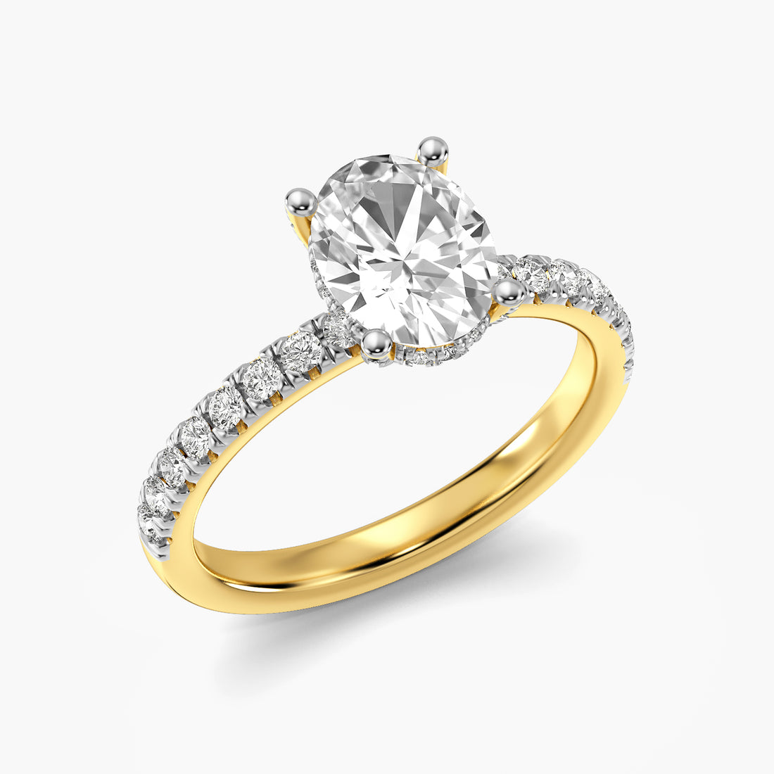 Oval Pavé Lab Grown Diamond Ring