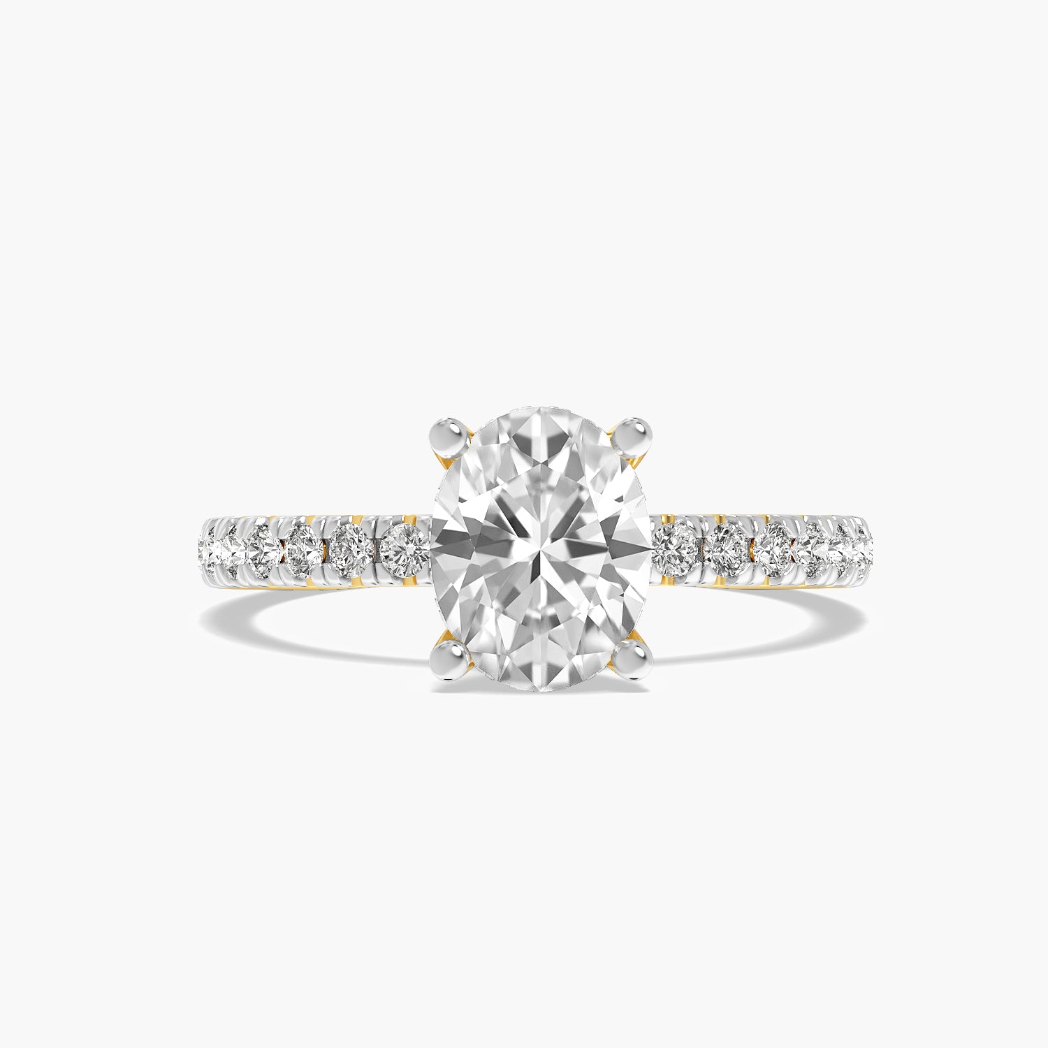 Oval Pavé Lab Grown Diamond Ring