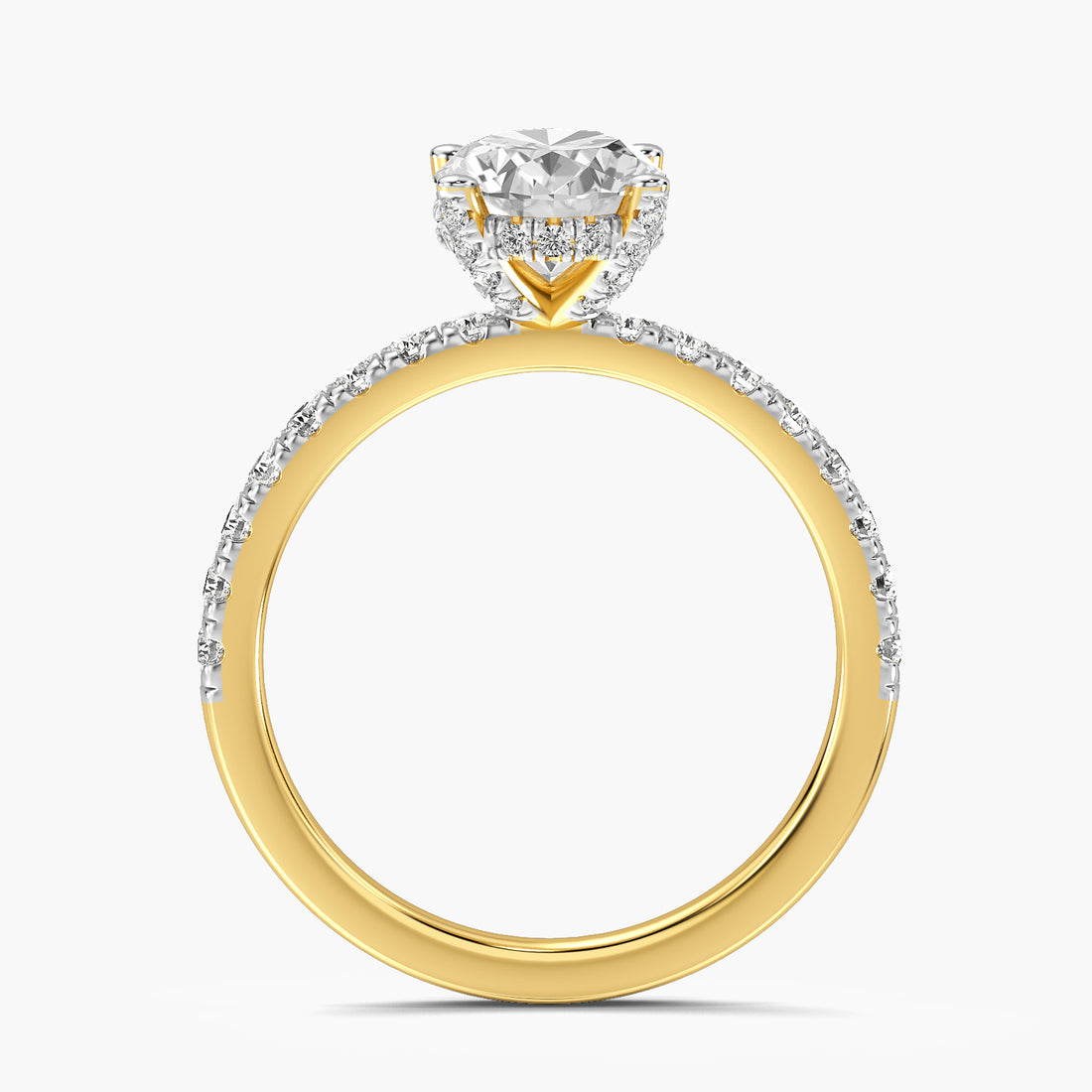 Oval Pavé Lab Grown Diamond Ring
