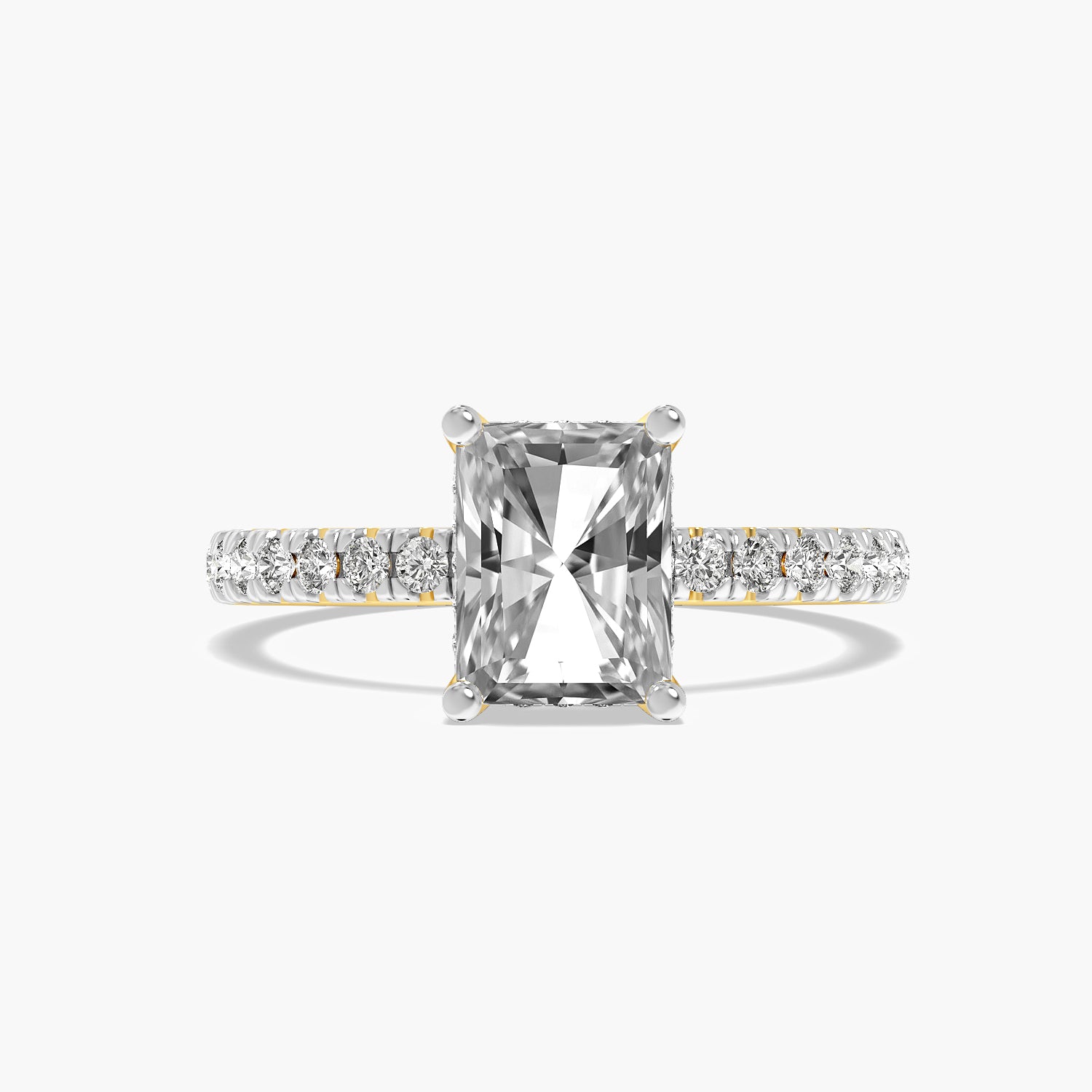 Radiant Pavé Lab Grown Diamond Ring