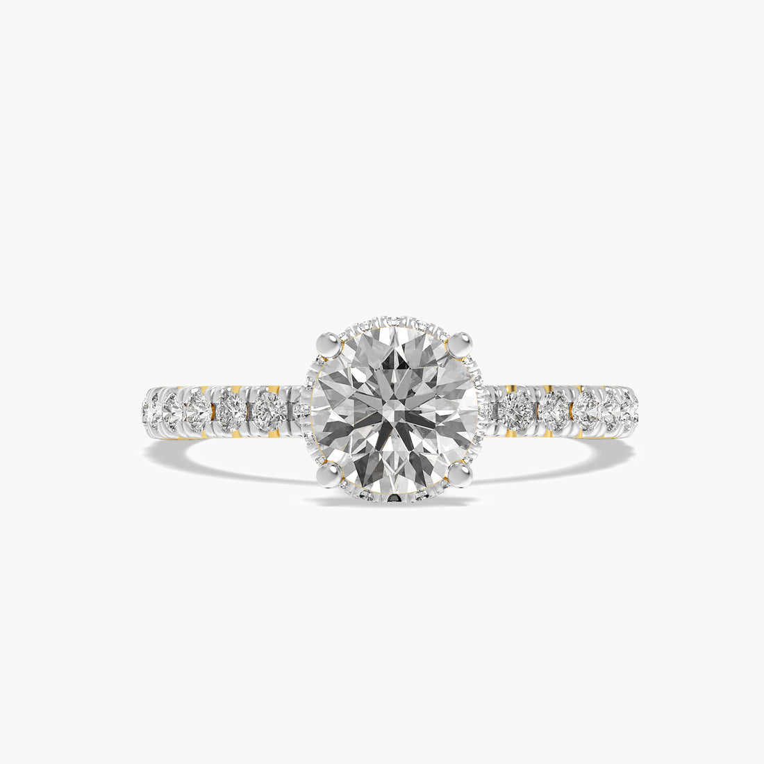 Round Pavé Lab Grown Diamond Ring