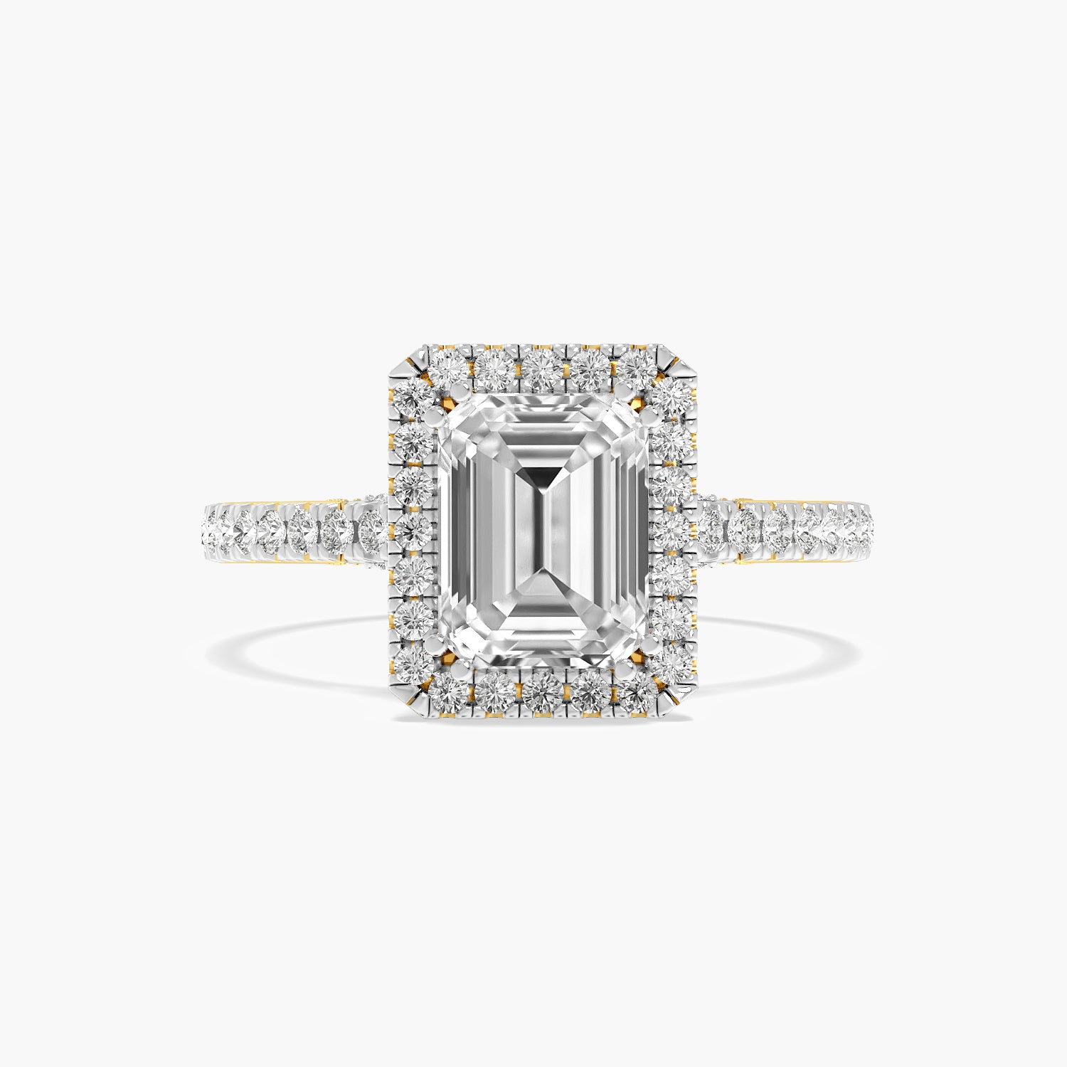 Astra Emerald Halo Lab Grown Diamond Ring