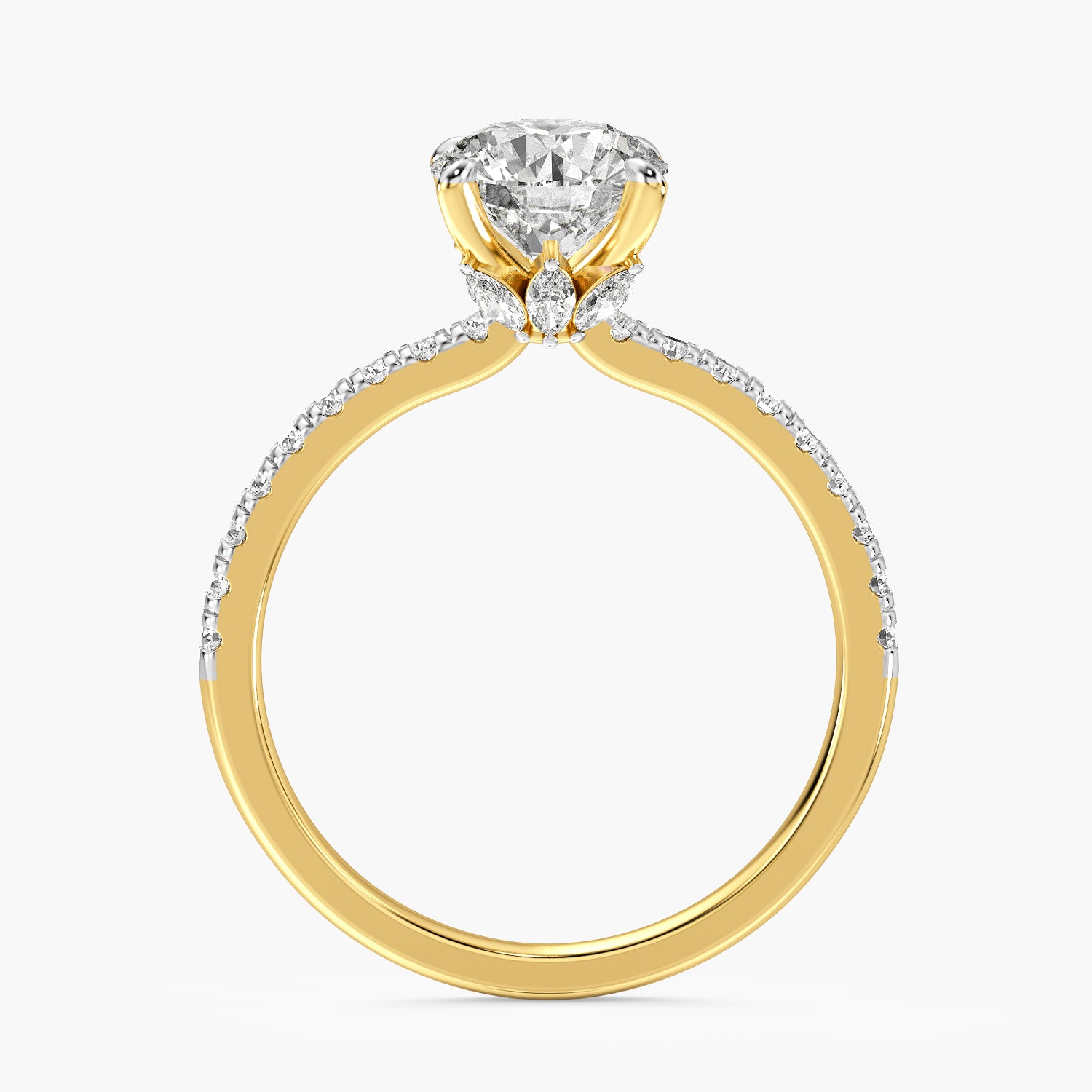 Round Cluster Lab Grown Diamond Ring