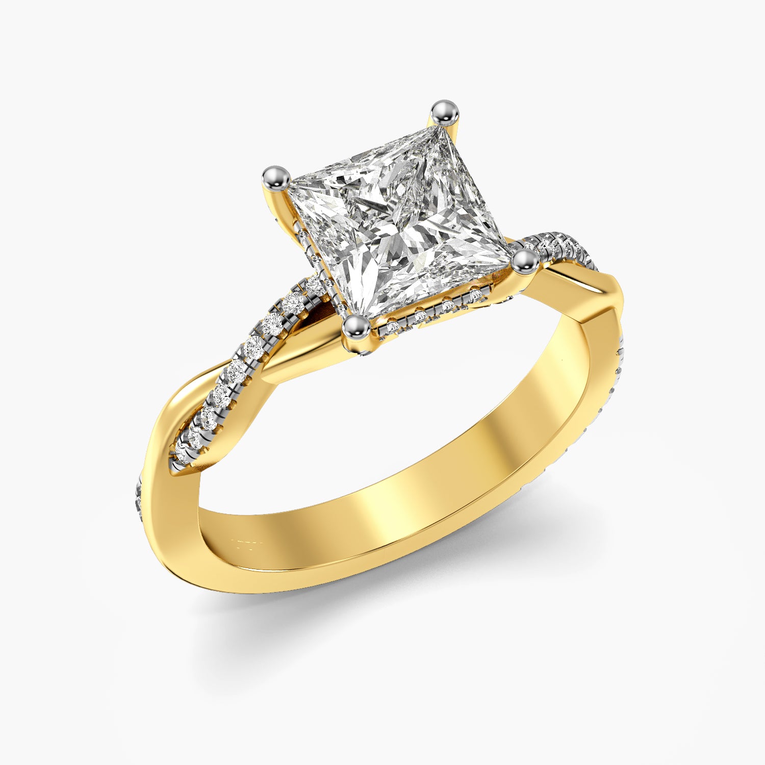 Princess Diamond Twist Ring