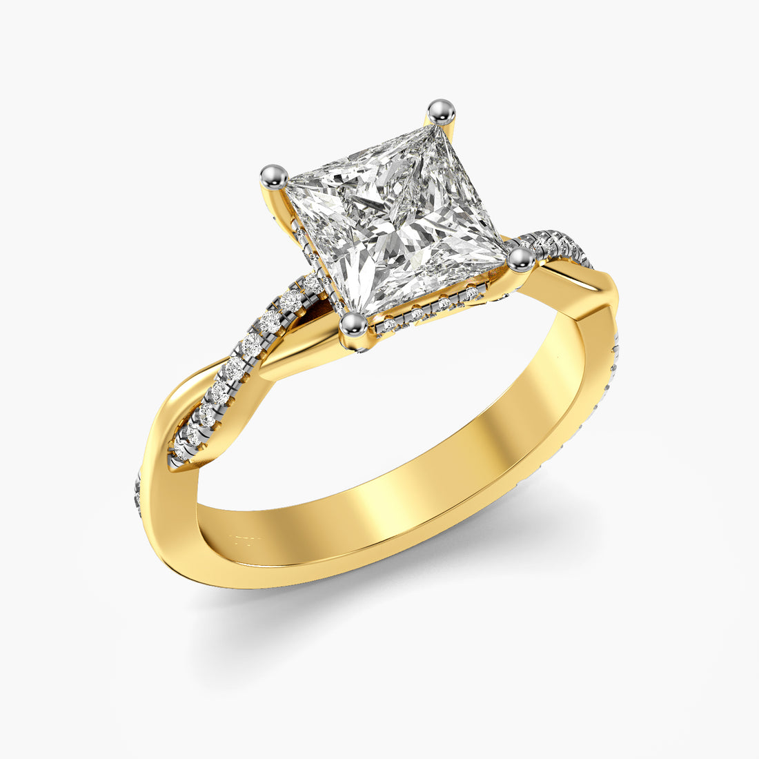 Princess Diamond Twist Ring