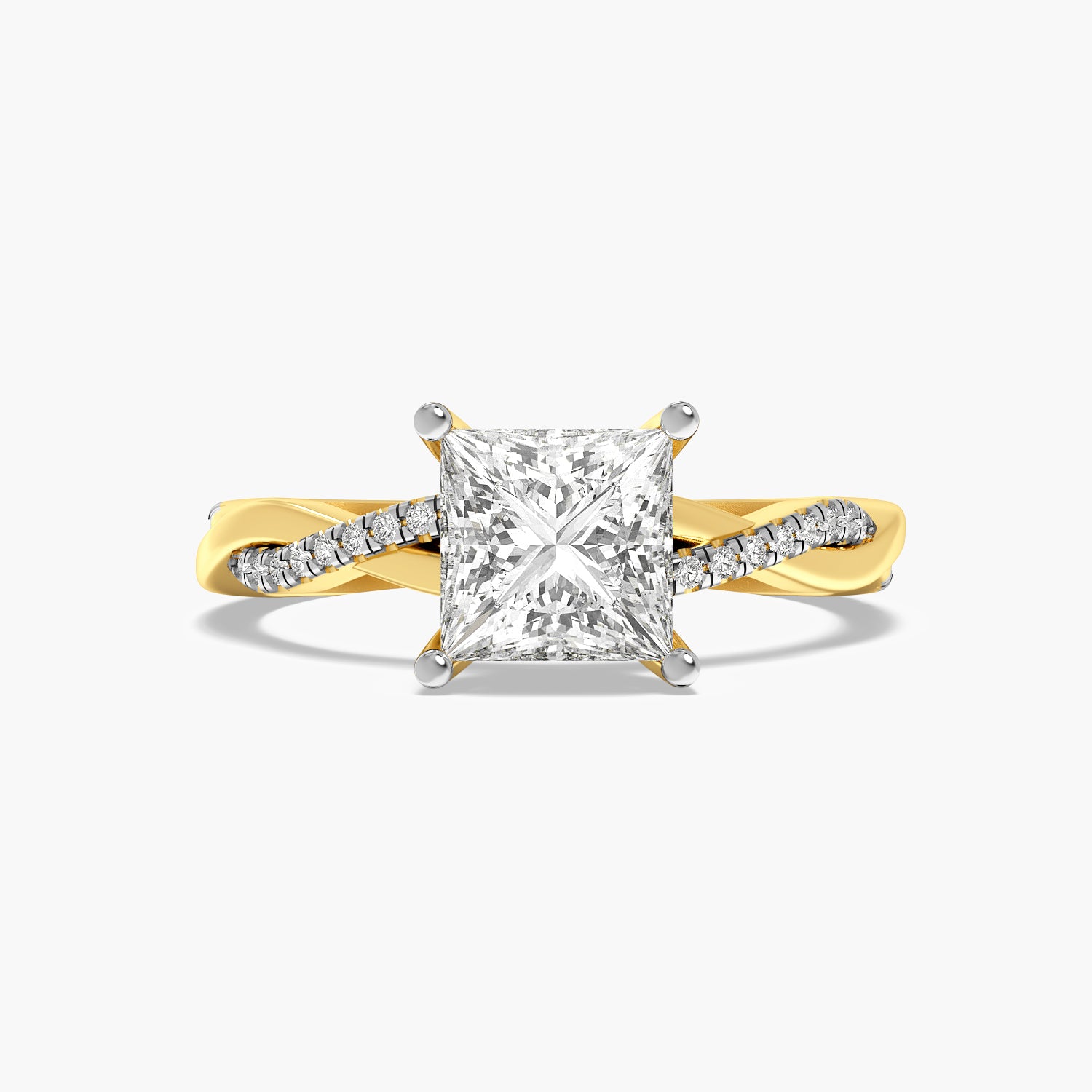 Princess Diamond Twist Ring