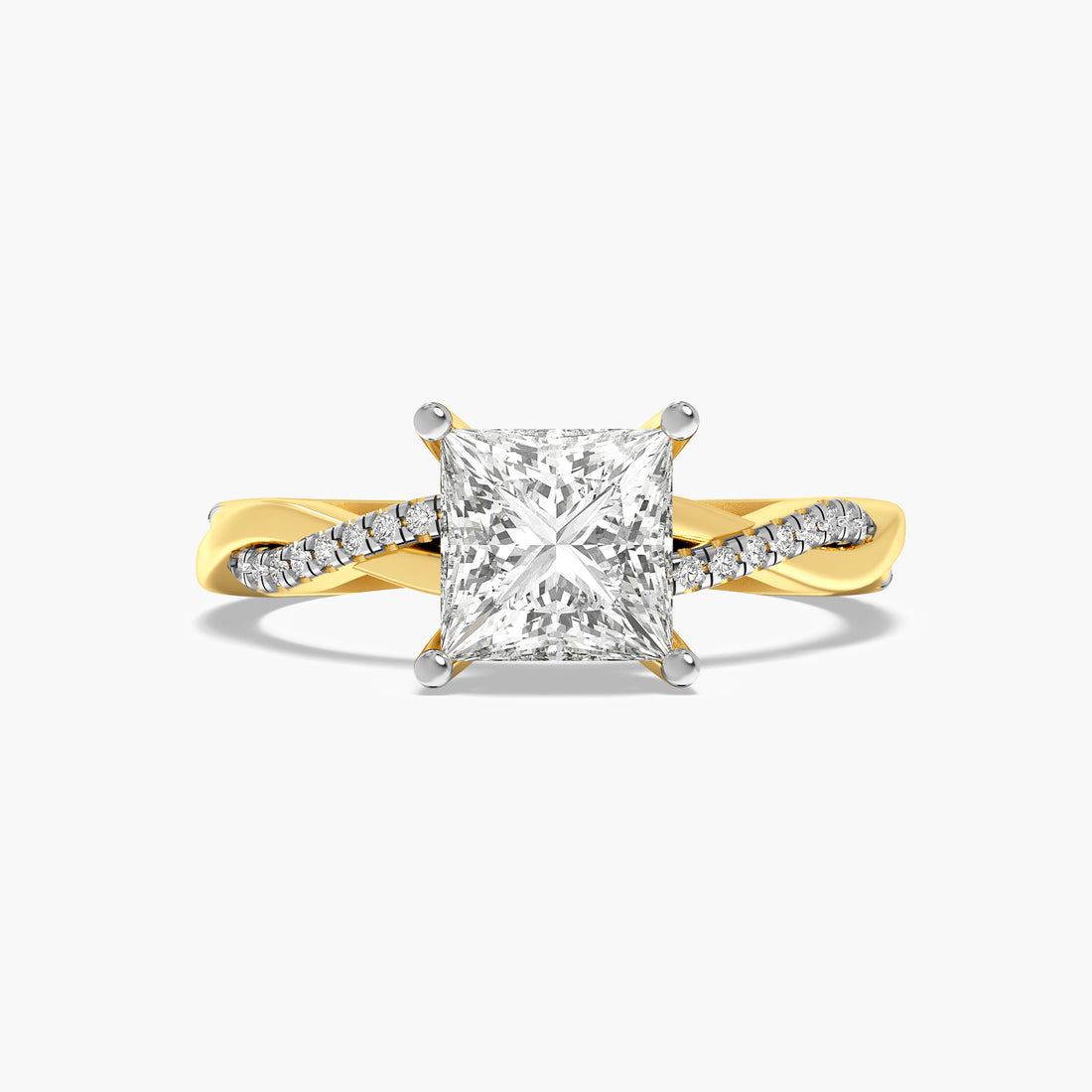 Princess Diamond Twist Ring