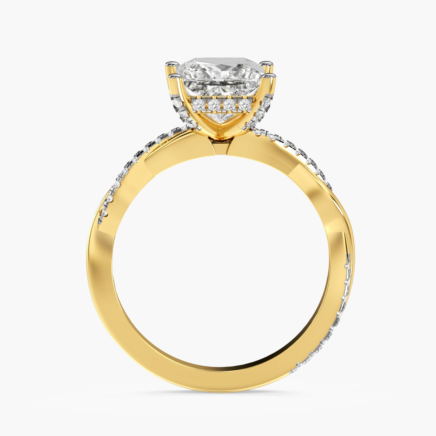 Princess Diamond Twist Ring