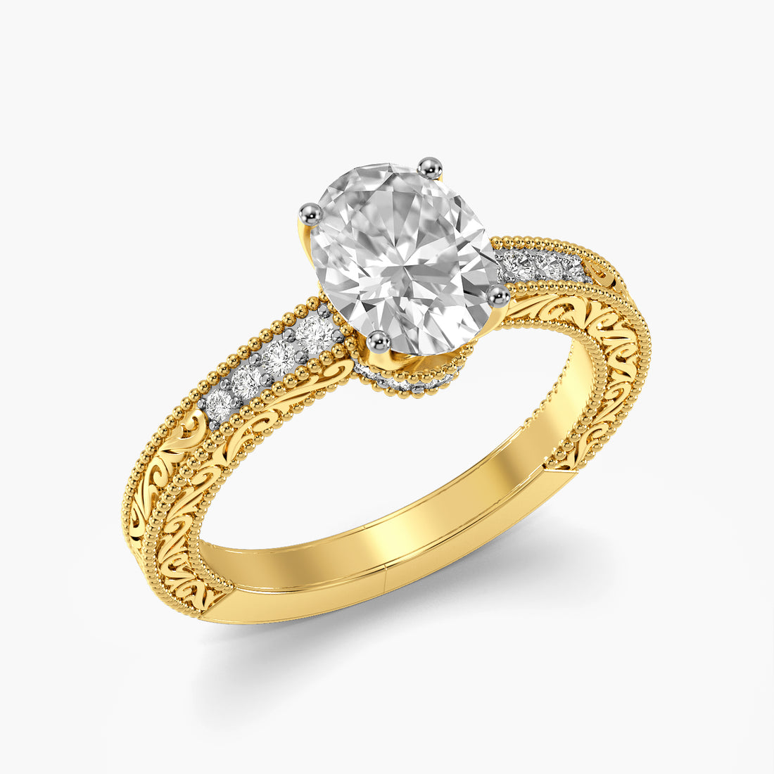 Vintage Oval Solitaire
