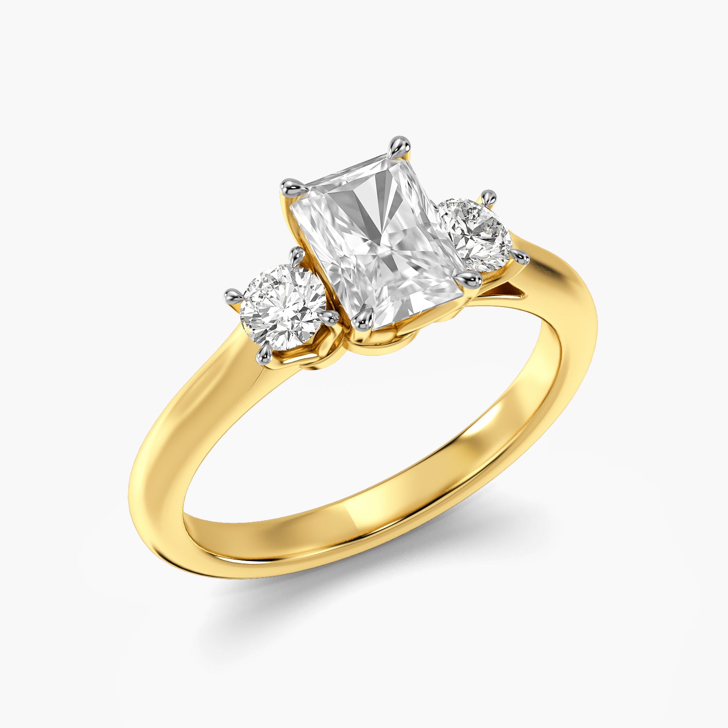 Radiant Three-Stone Ring