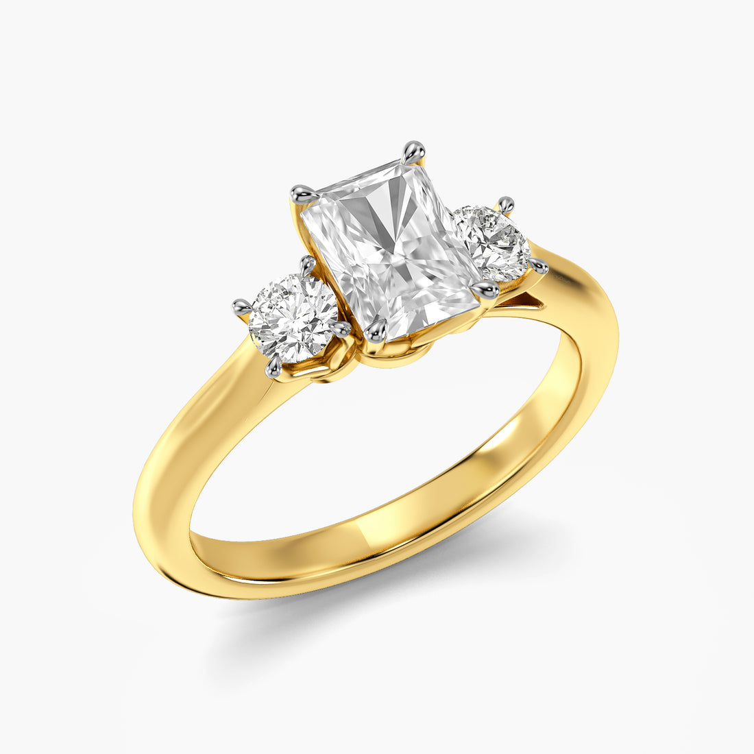 Radiant Three-Stone Ring