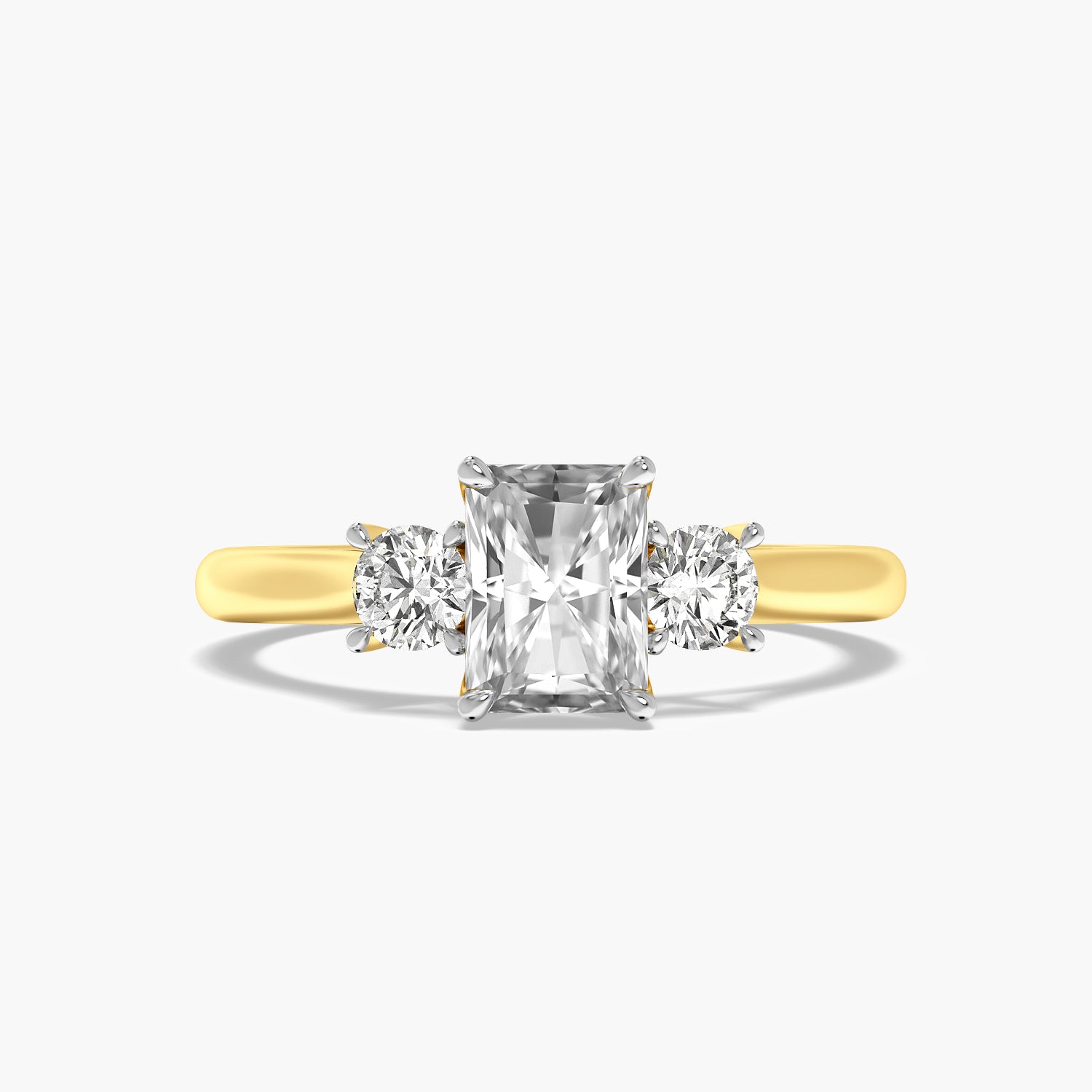 Radiant Three-Stone Ring