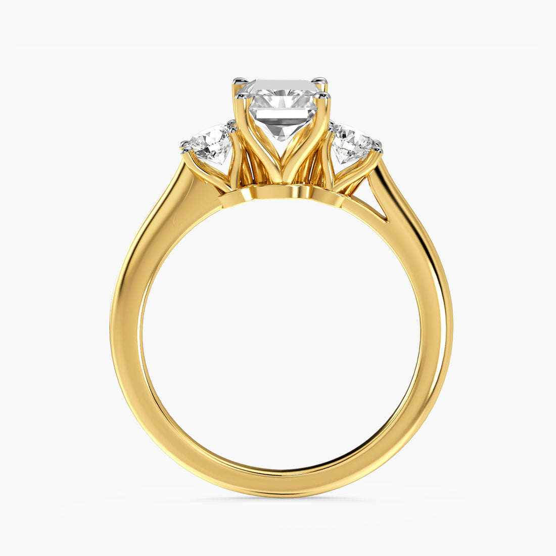 Radiant Three-Stone Ring