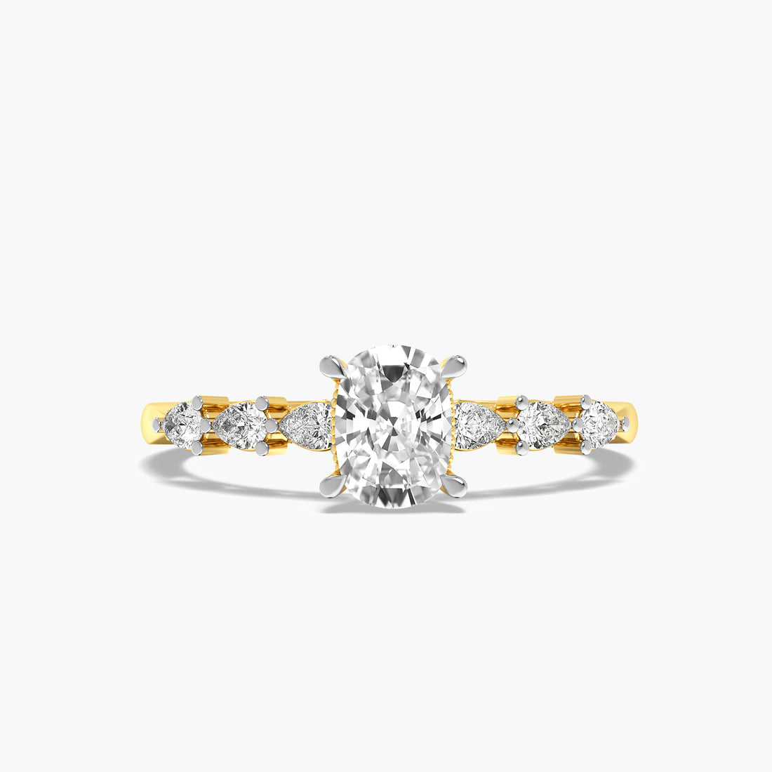 Cushion Vintage Cluster Ring