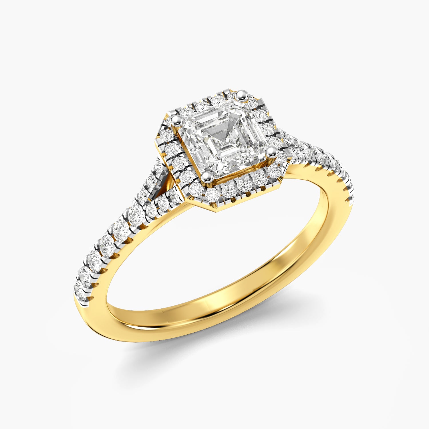 Asscher Halo Ring