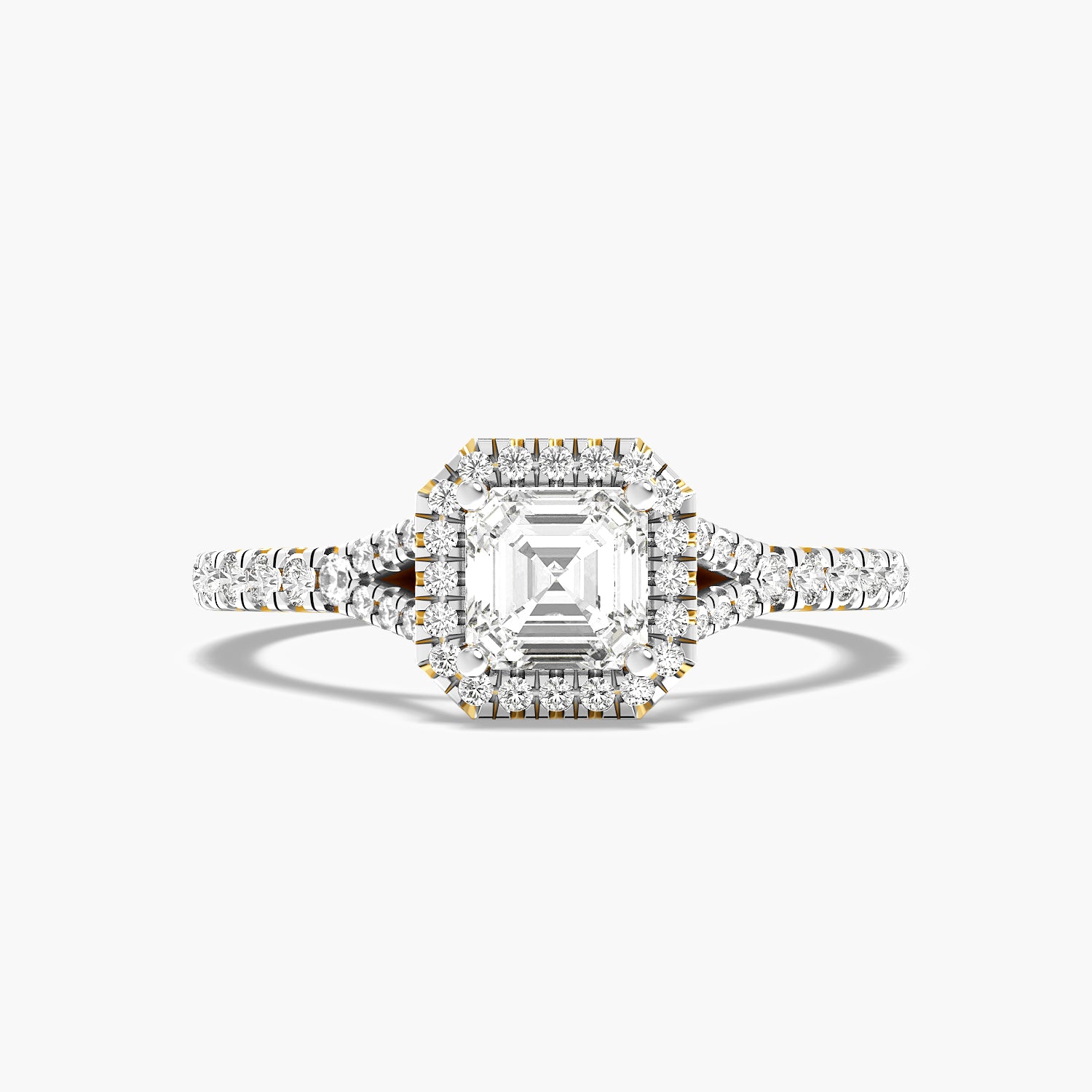 Asscher Halo Ring