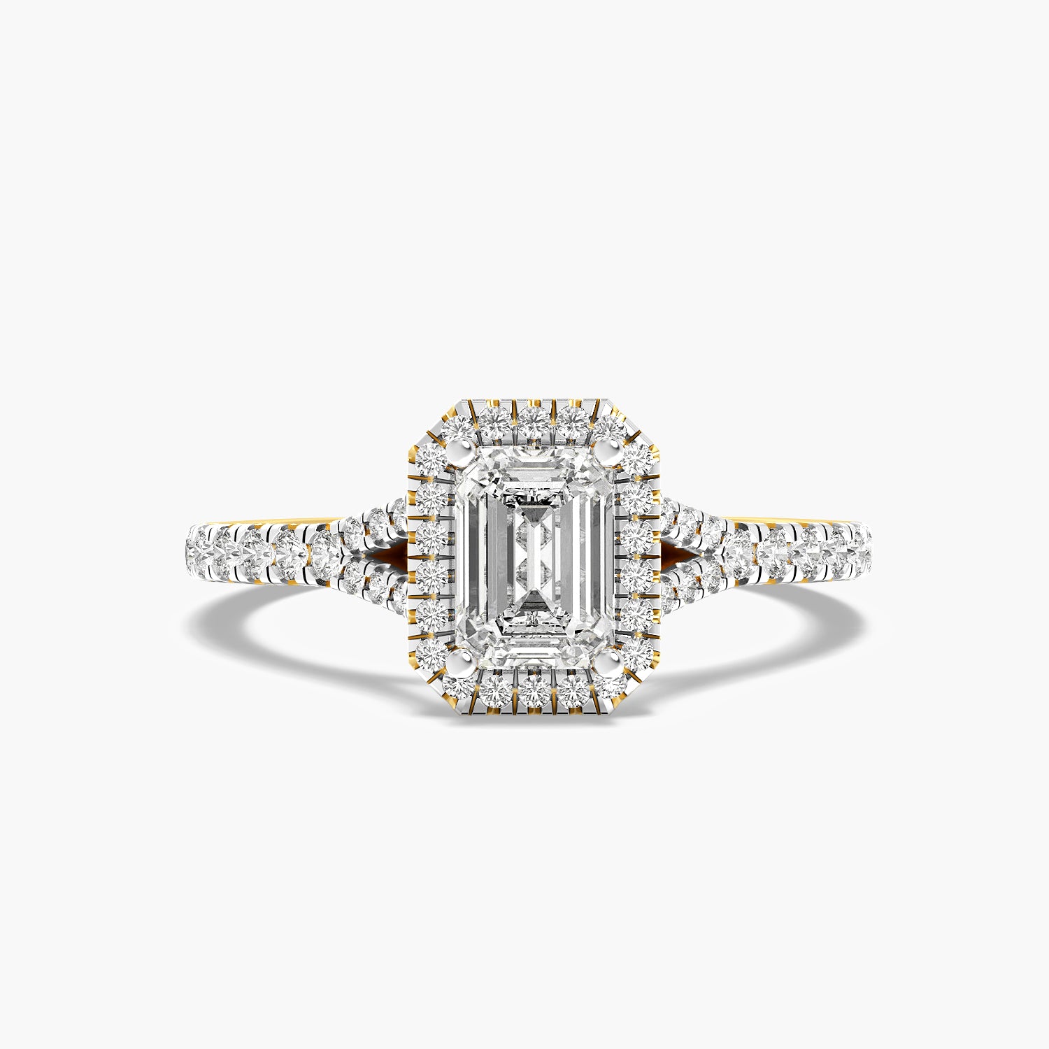 Emerald Halo Ring