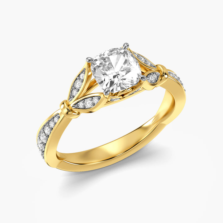 Vintage Cushion Pavé Ring