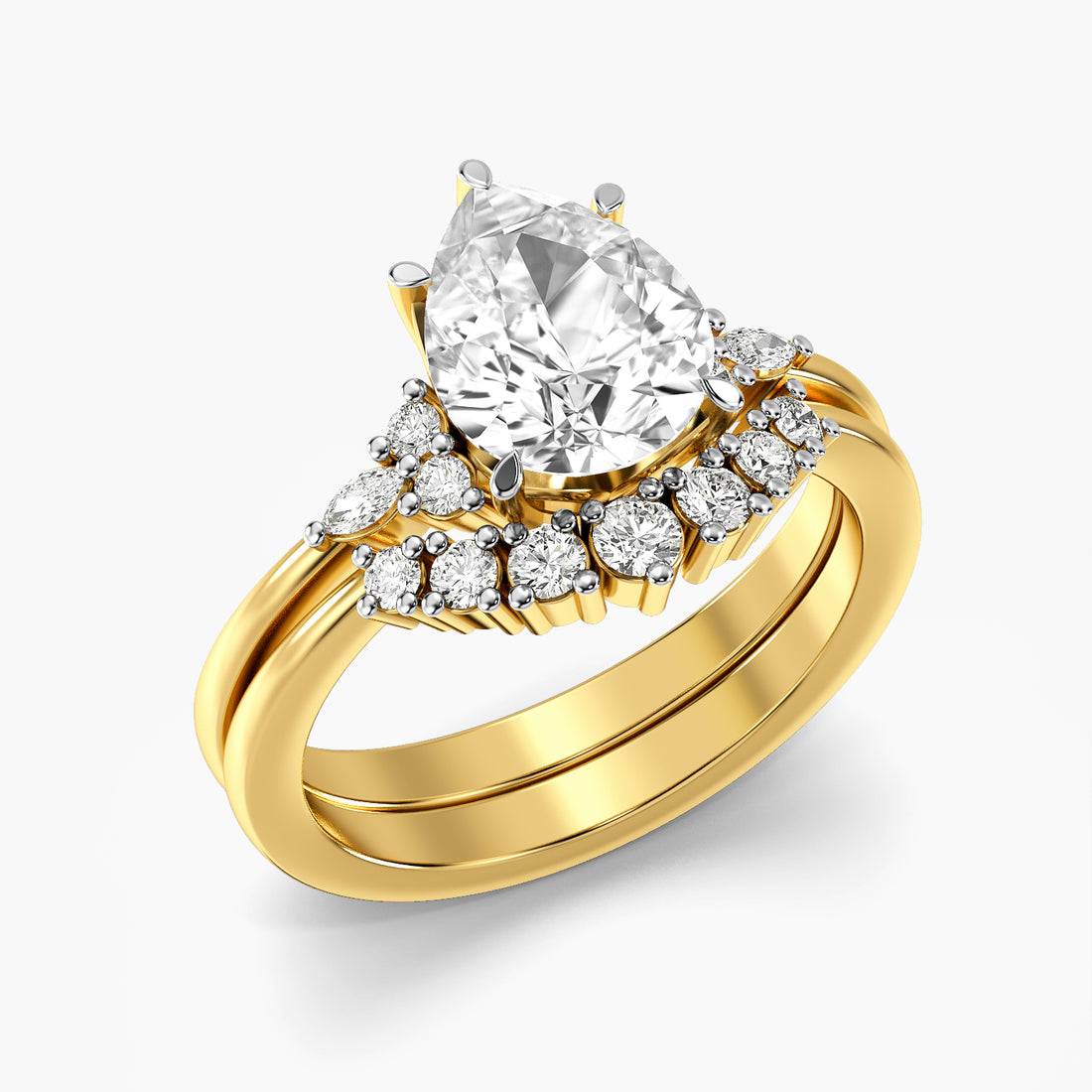 Pear Halo Lab Grown Diamond Ring