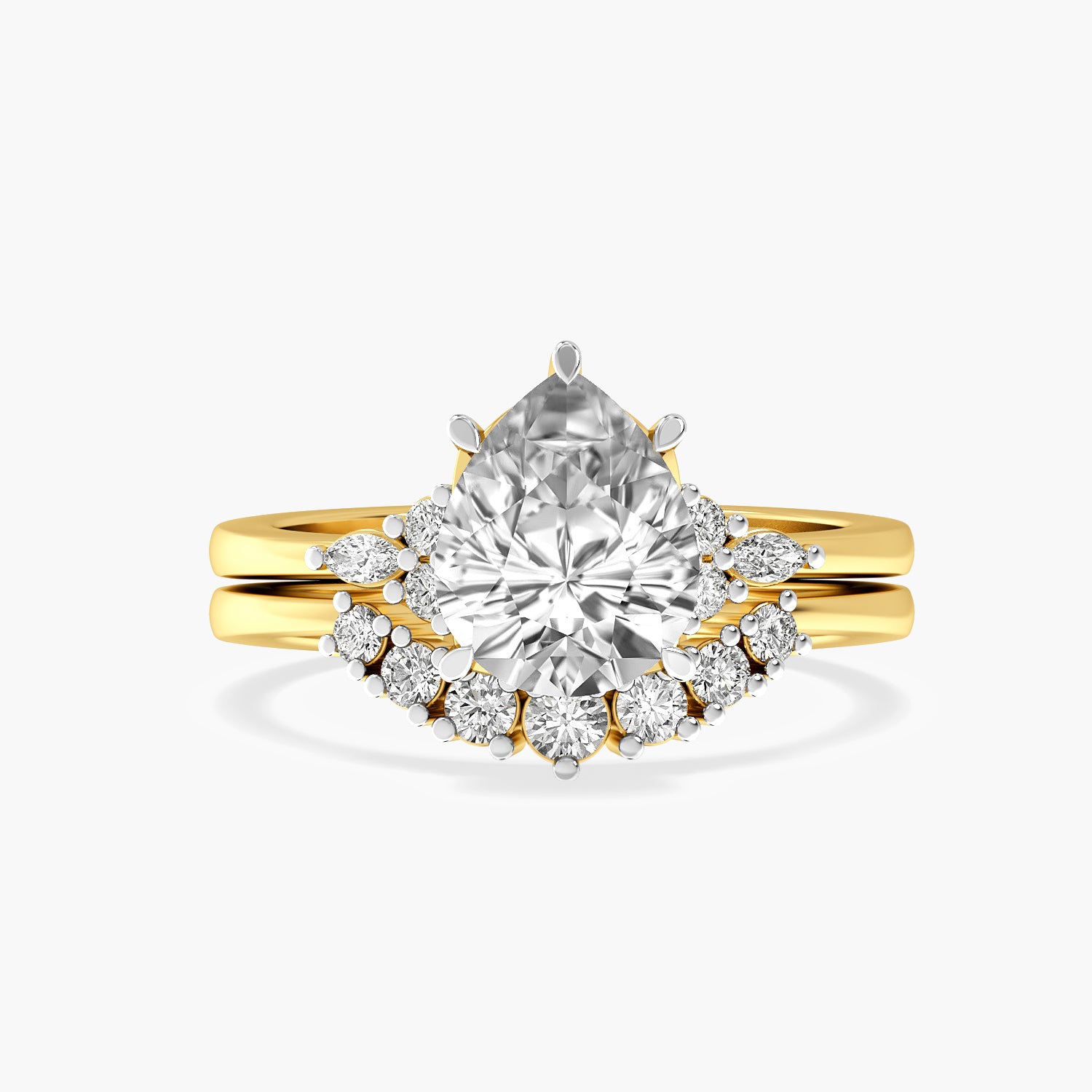 Pear Halo Lab Grown Diamond Ring