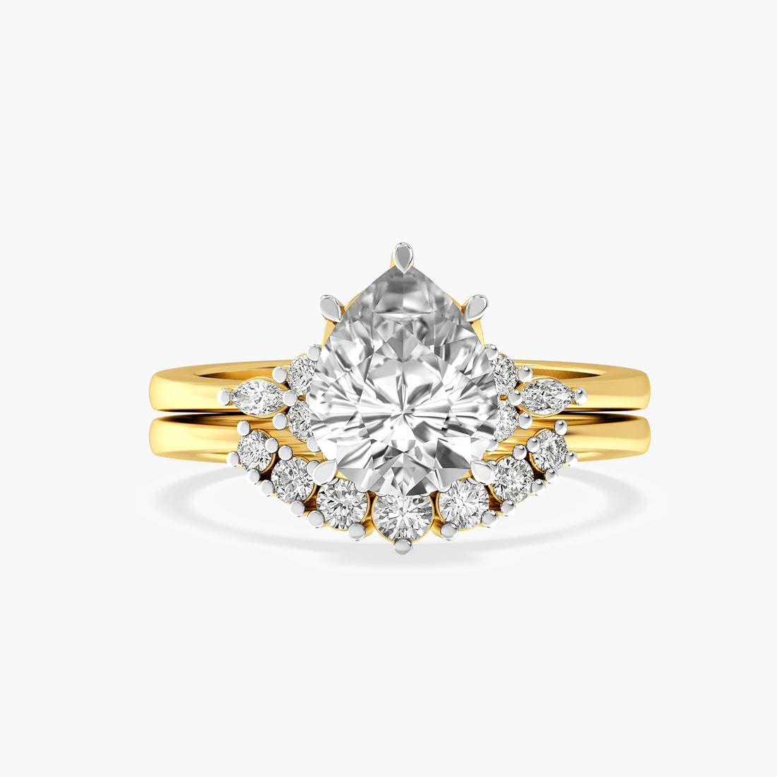 Pear Halo Lab Grown Diamond Ring