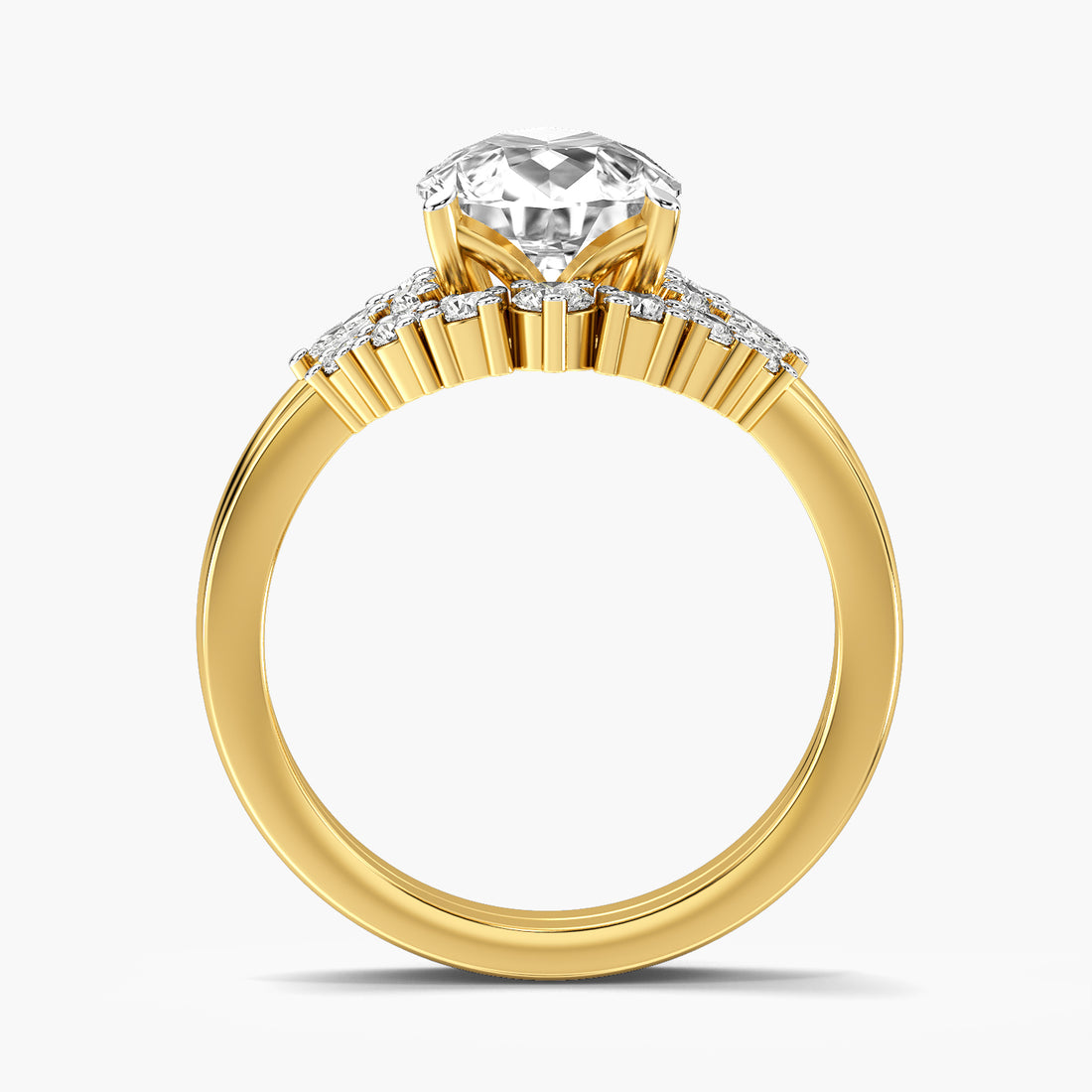 Pear Halo Lab Grown Diamond Ring