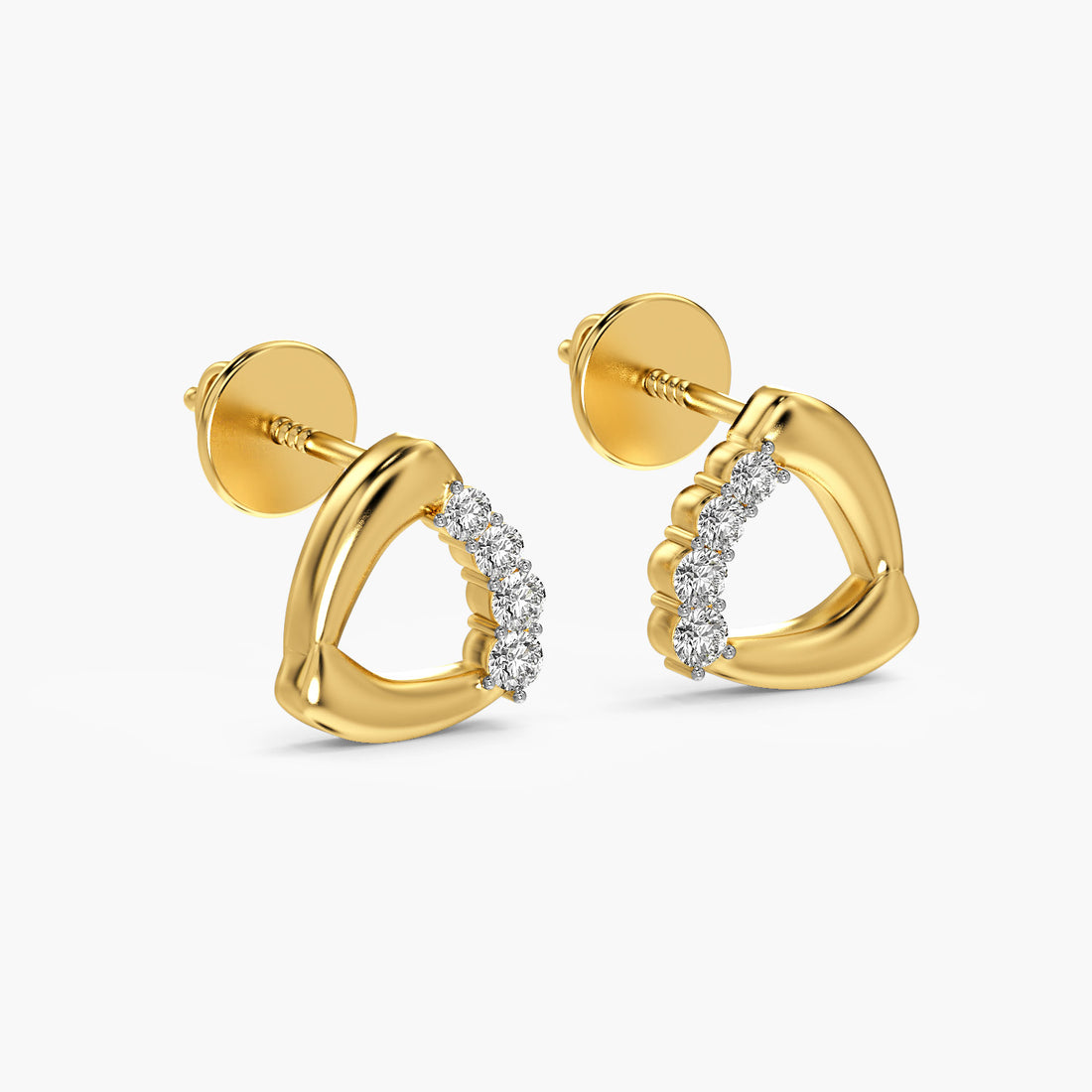 Open Heart Lab-Grown Diamond Earrings