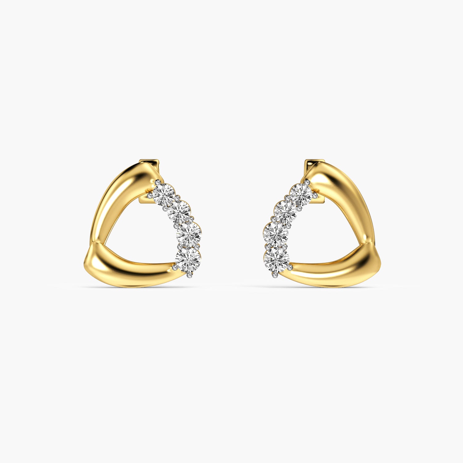 Open Heart Lab-Grown Diamond Earrings