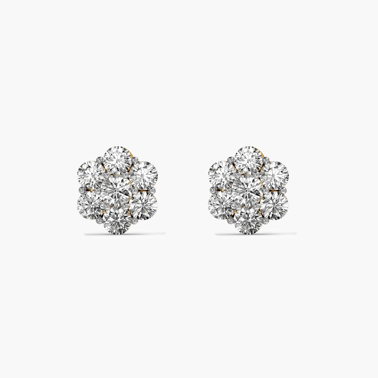 Floral Cluster Lab-Grown Diamond Earrings - Moena