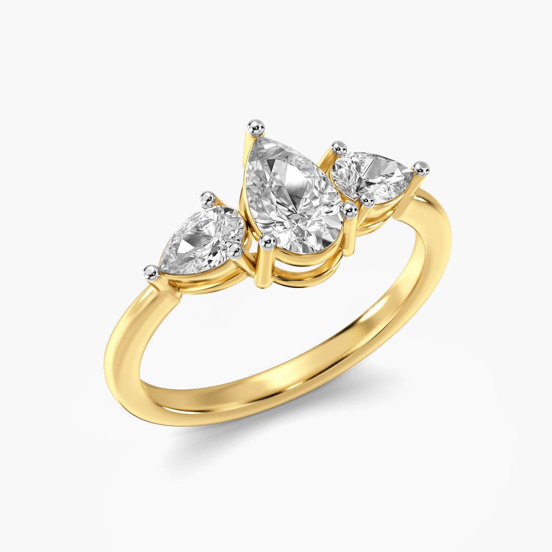 Trinity Pear Diamond Ring