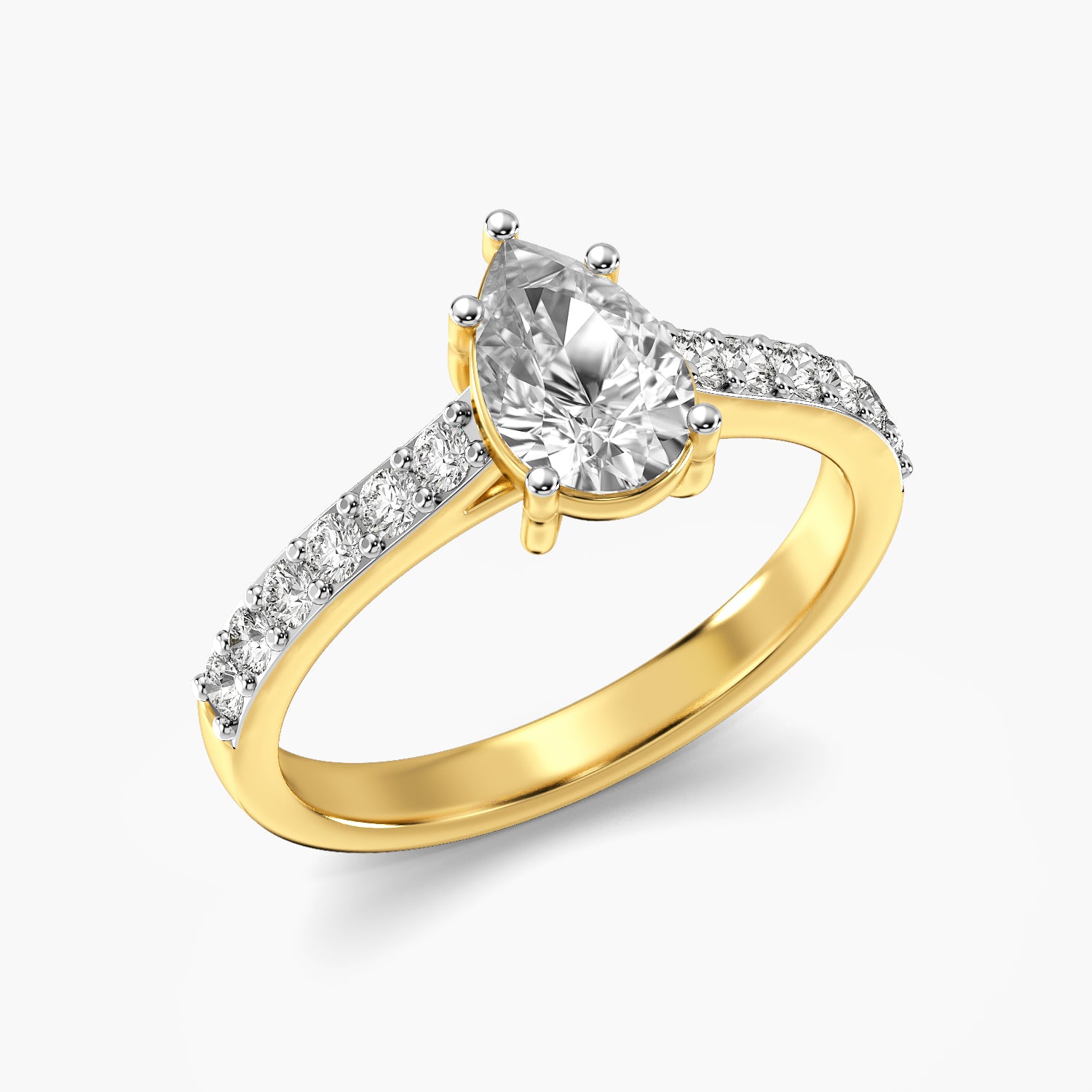 Lumine Pear Halo Ring