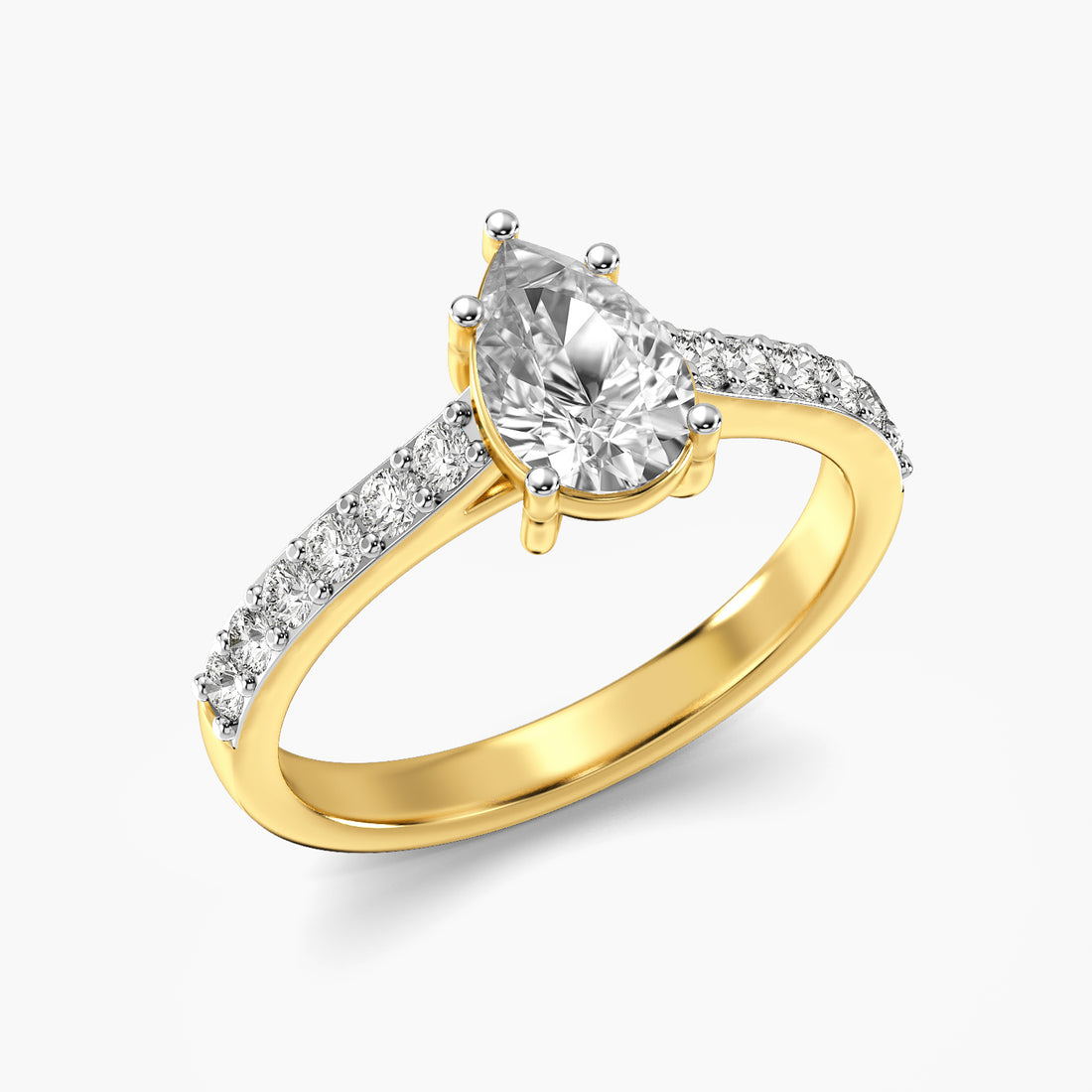 Lumine Pear Halo Ring