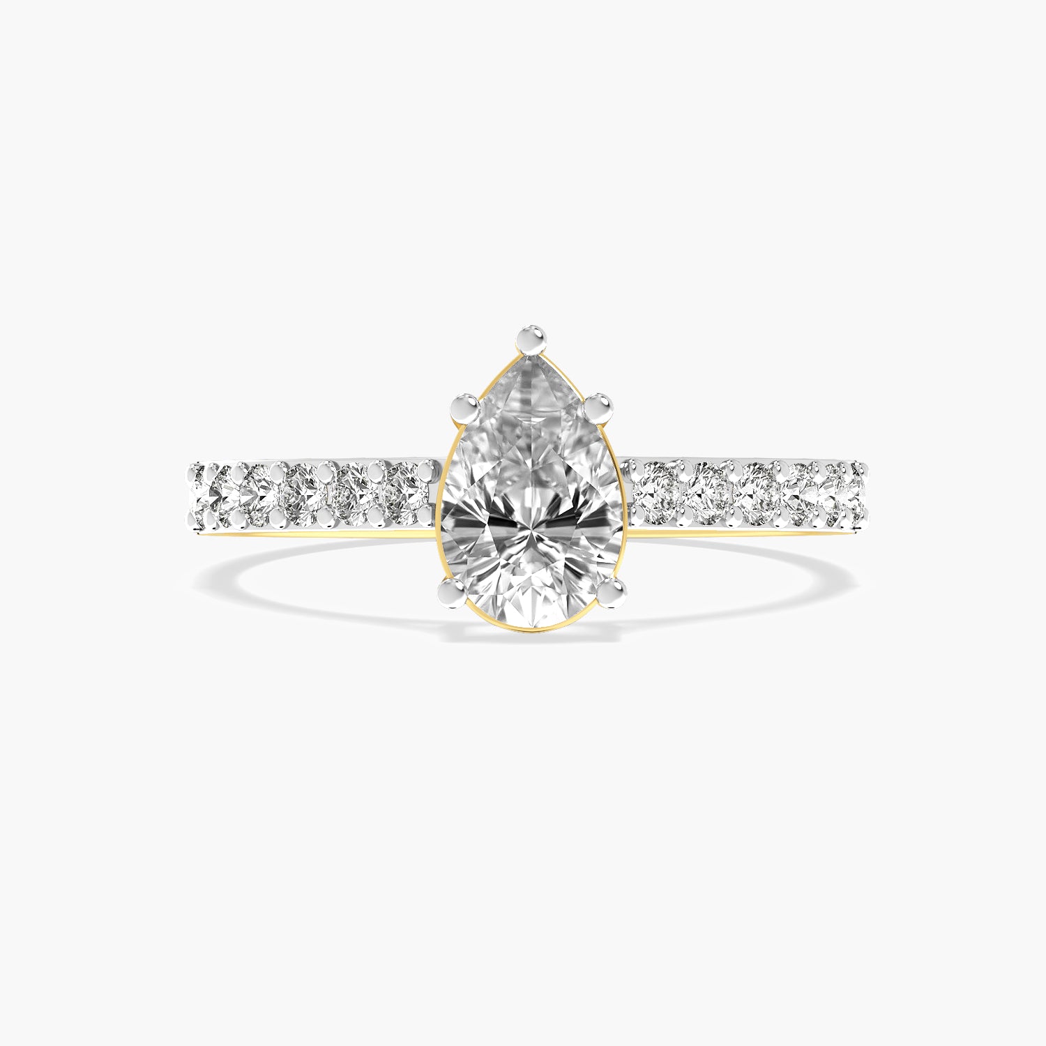 Lumine Pear Halo Ring