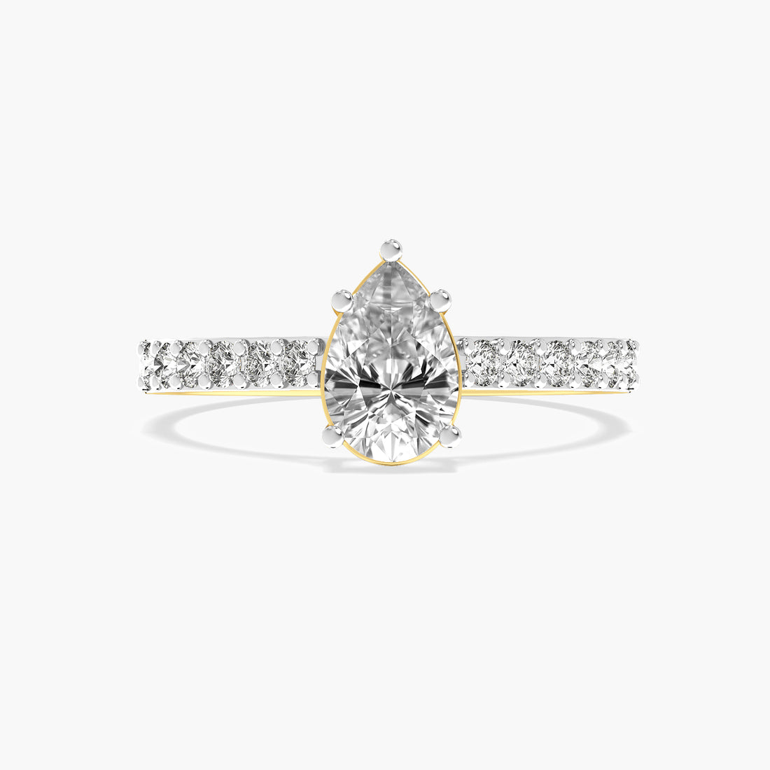 Lumine Pear Halo Ring