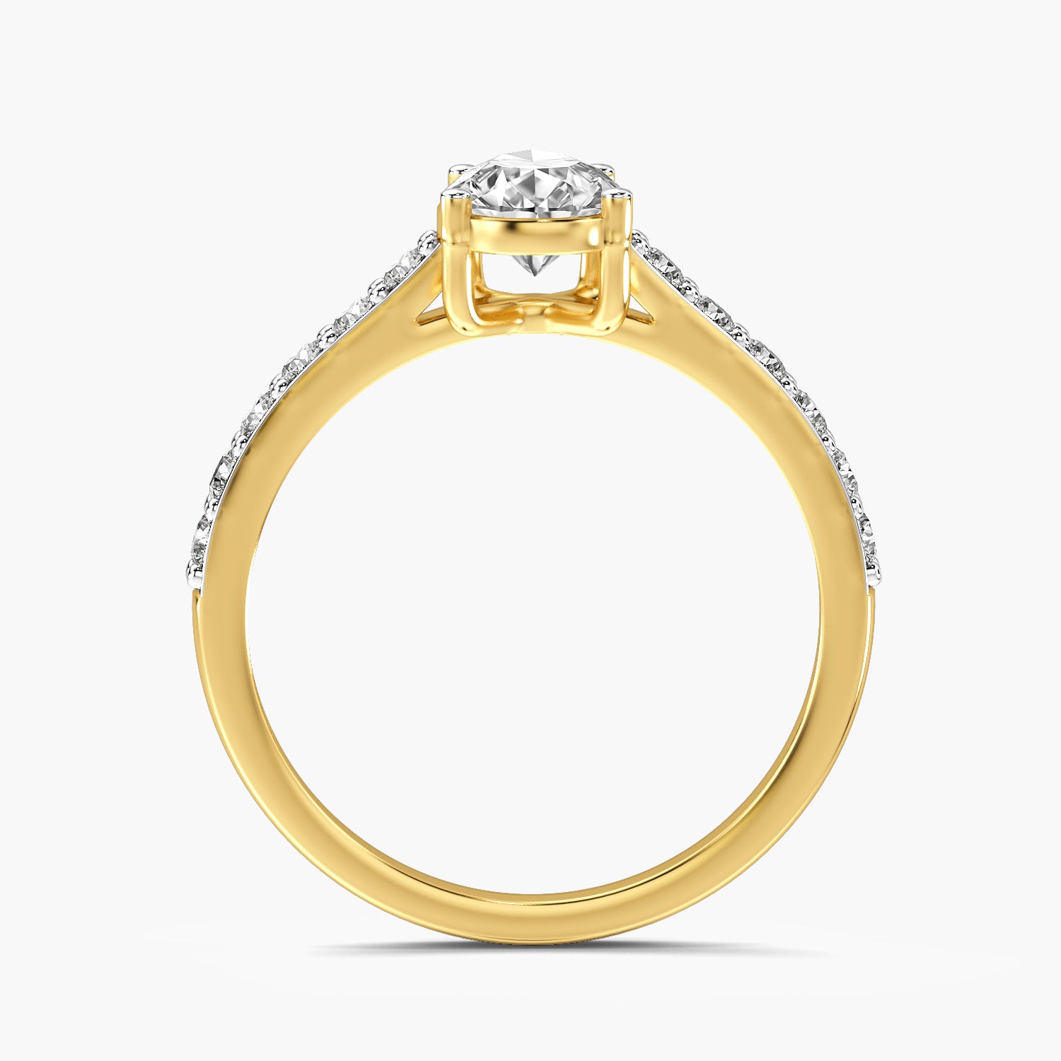 Lumine Pear Halo Ring