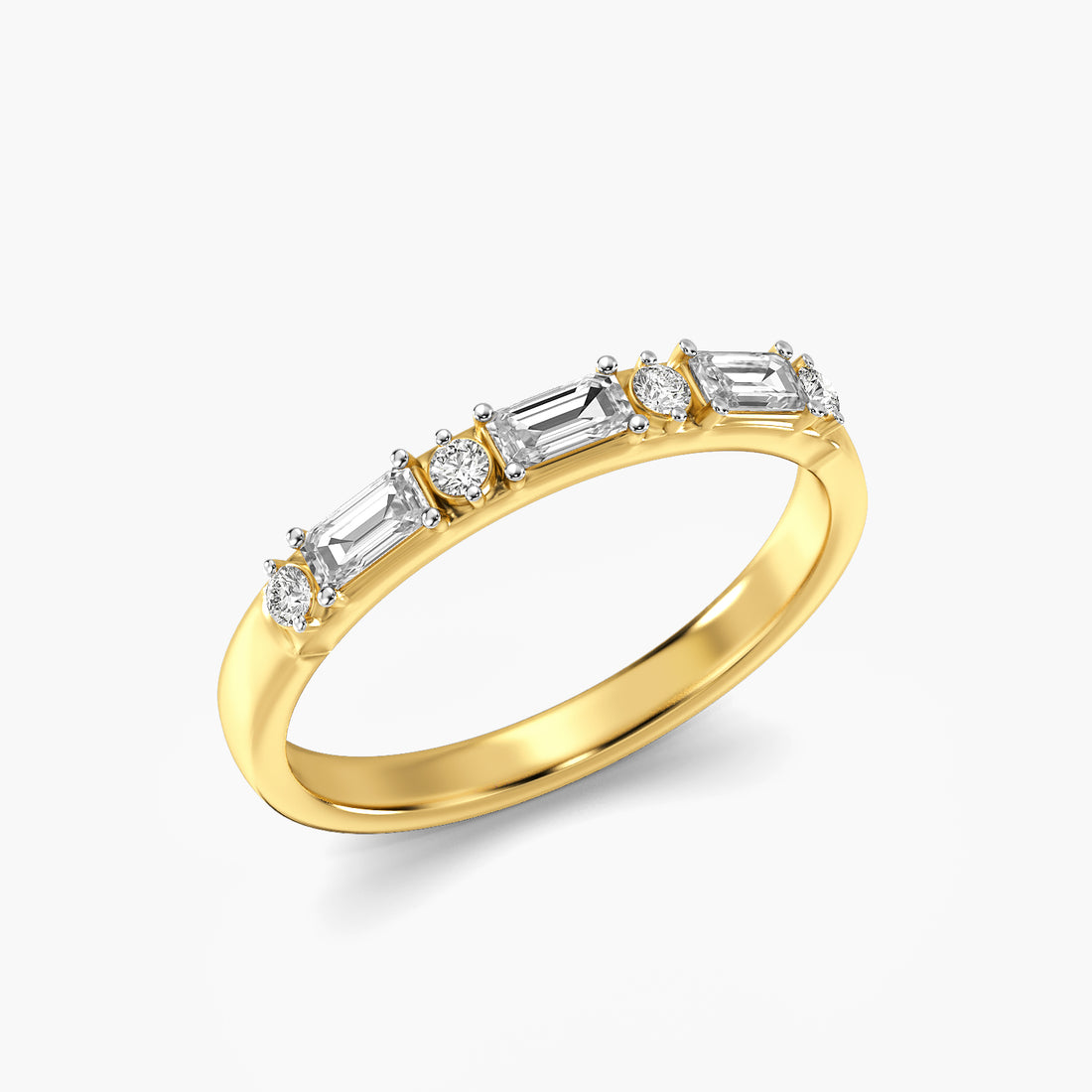 Aurel Emerald Diamond Band