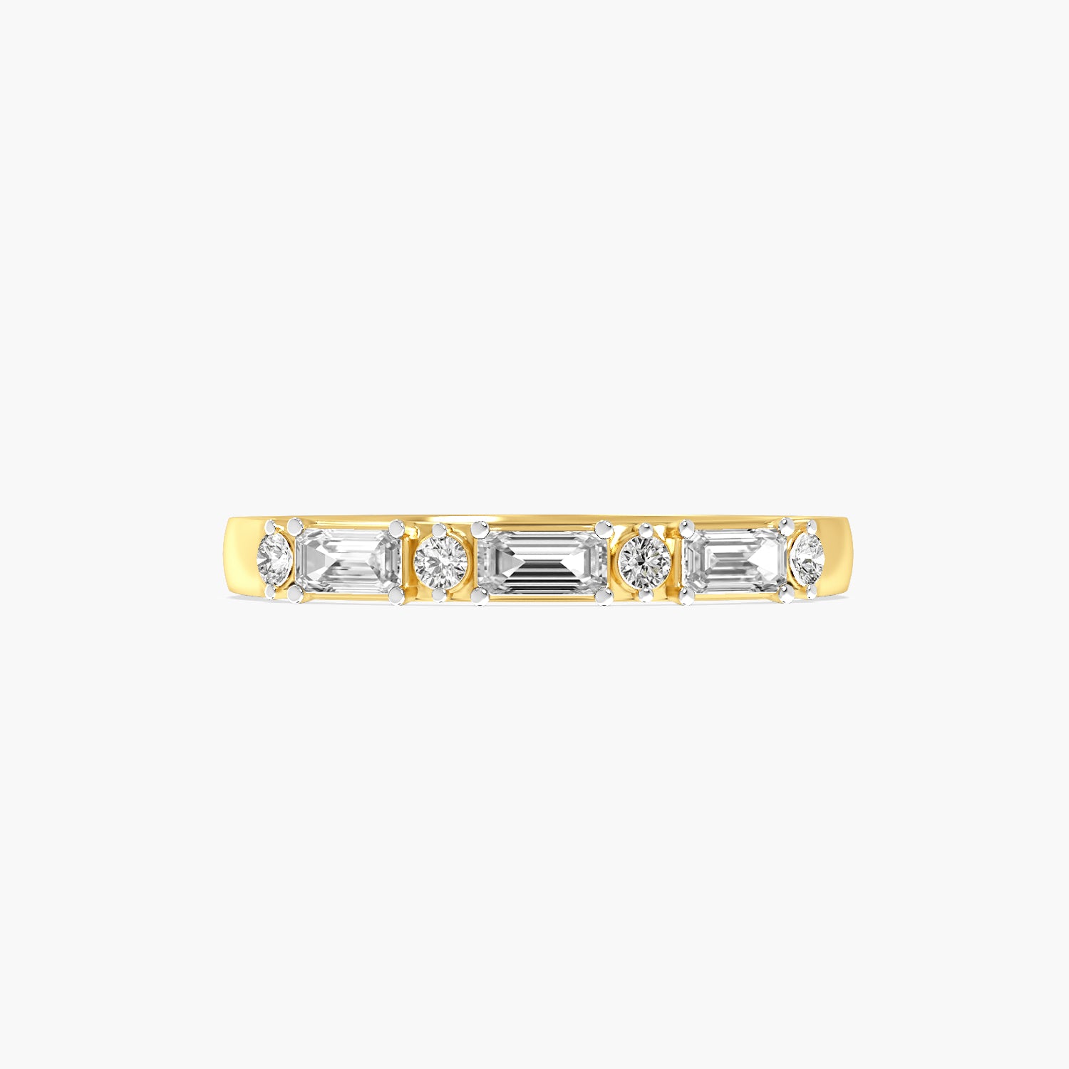 Aurel Emerald Diamond Band