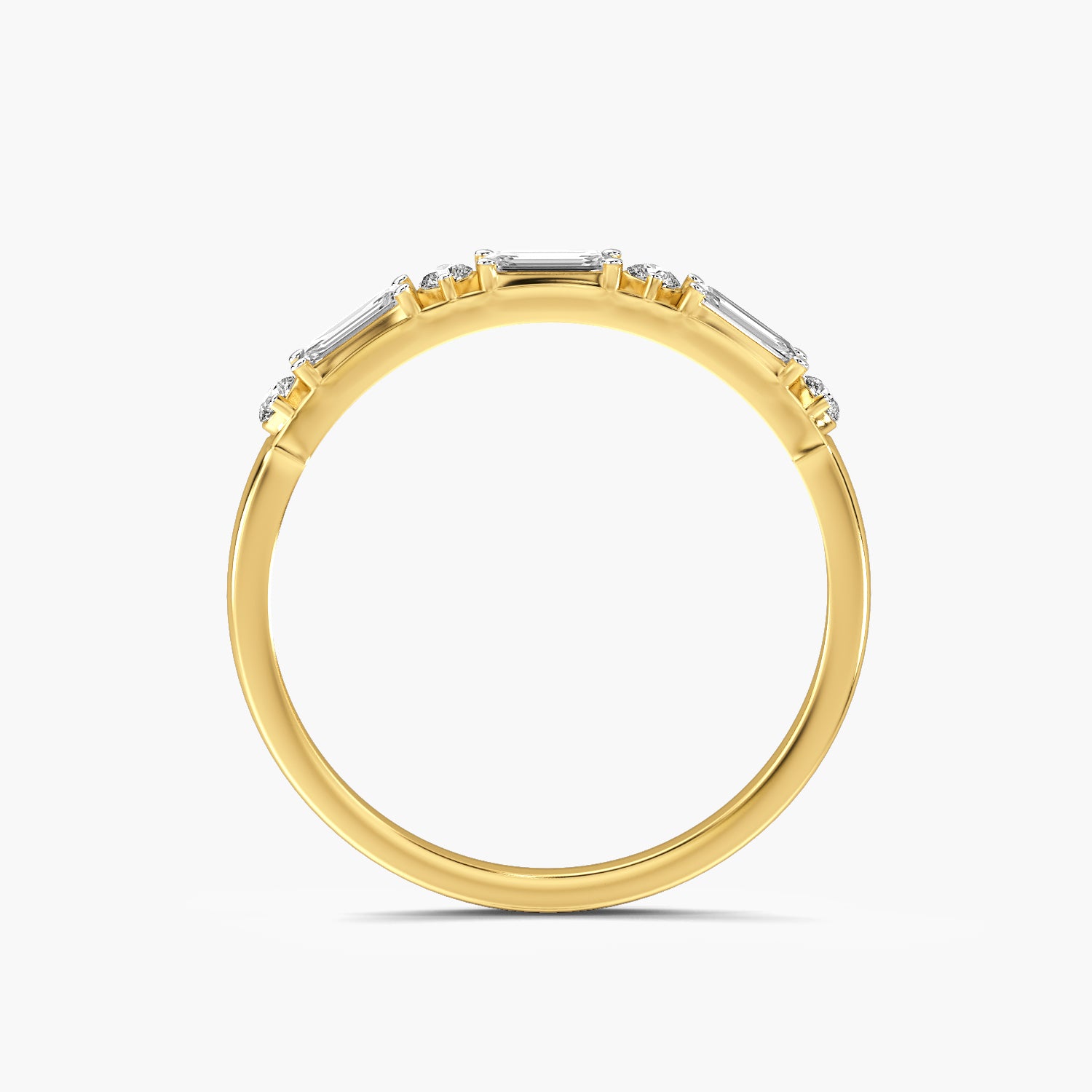 Aurel Emerald Diamond Band
