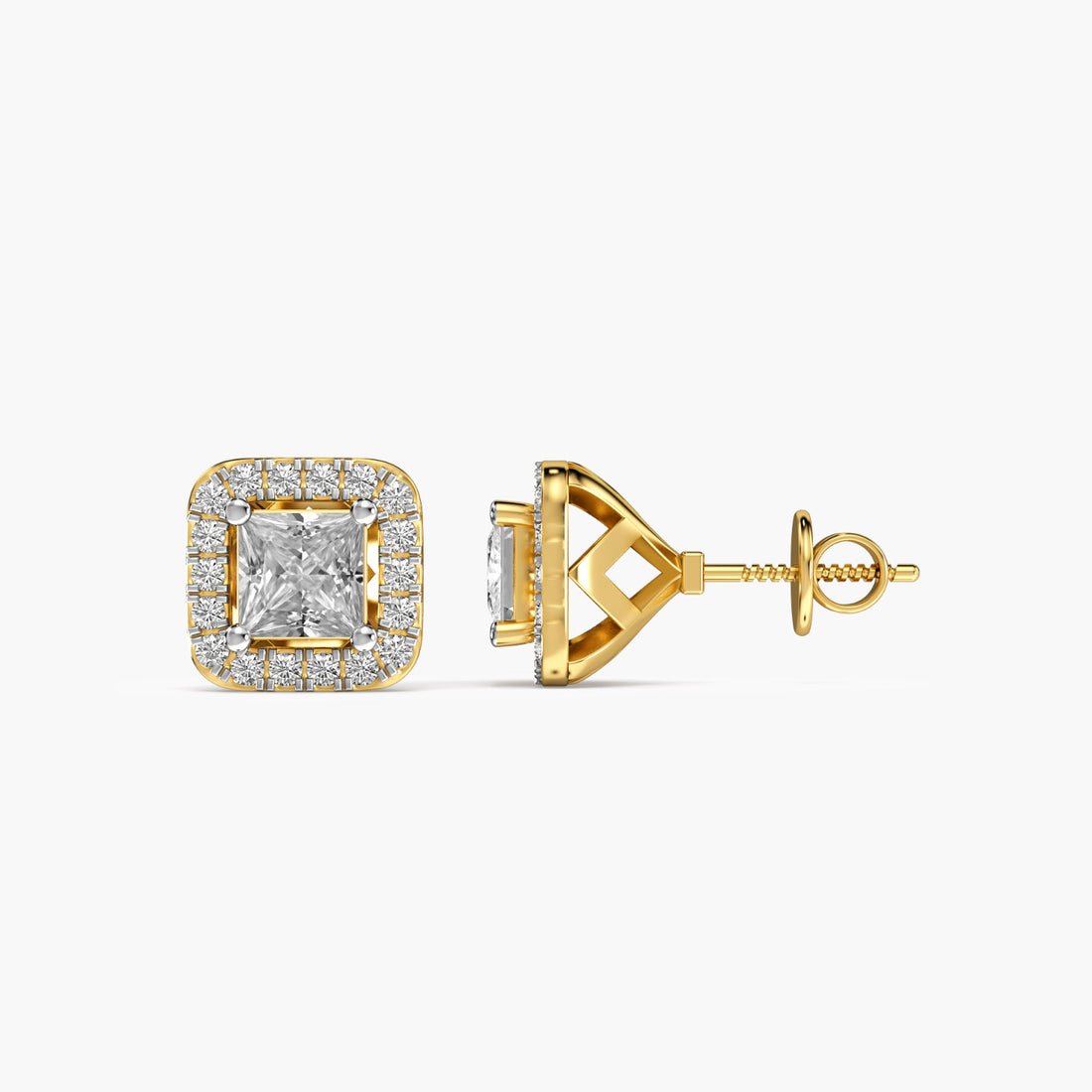 Regal Frame - Side View in Yellow Gold - Diamond Jewellery by Moena