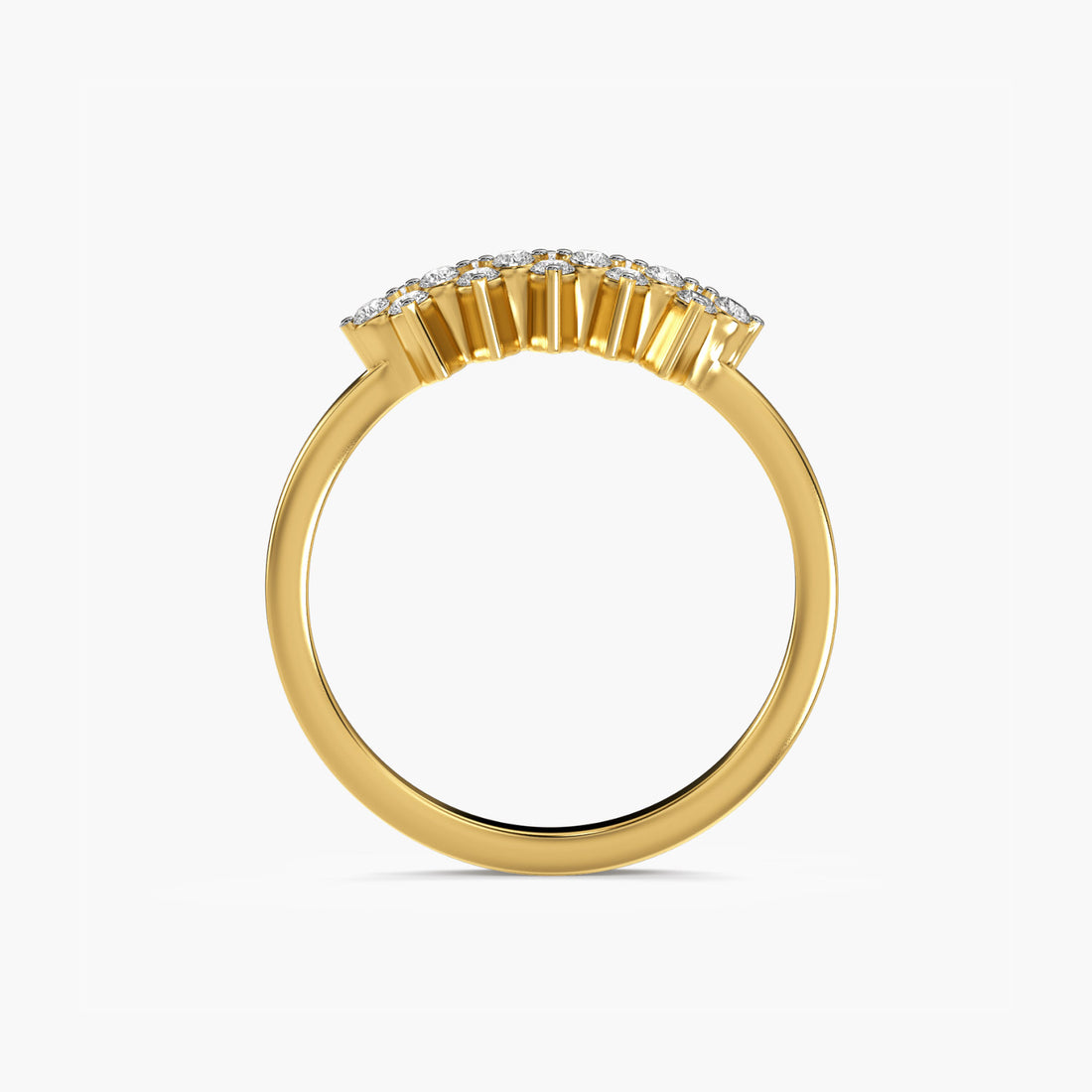 Radiant Lab Diamond Ring - Front View in Yellow Gold - Radiant Diamond Ring by Moena