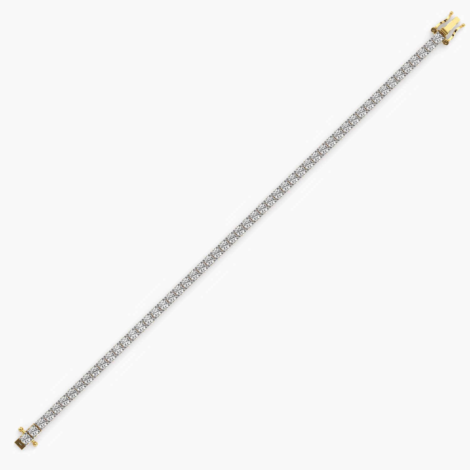 Everyday wear timeless yellow gold tennis bracelet adorned with sparkling lab grown diamonds,crafted for everyday wear. Perfect for wedding and anniversary gifts.