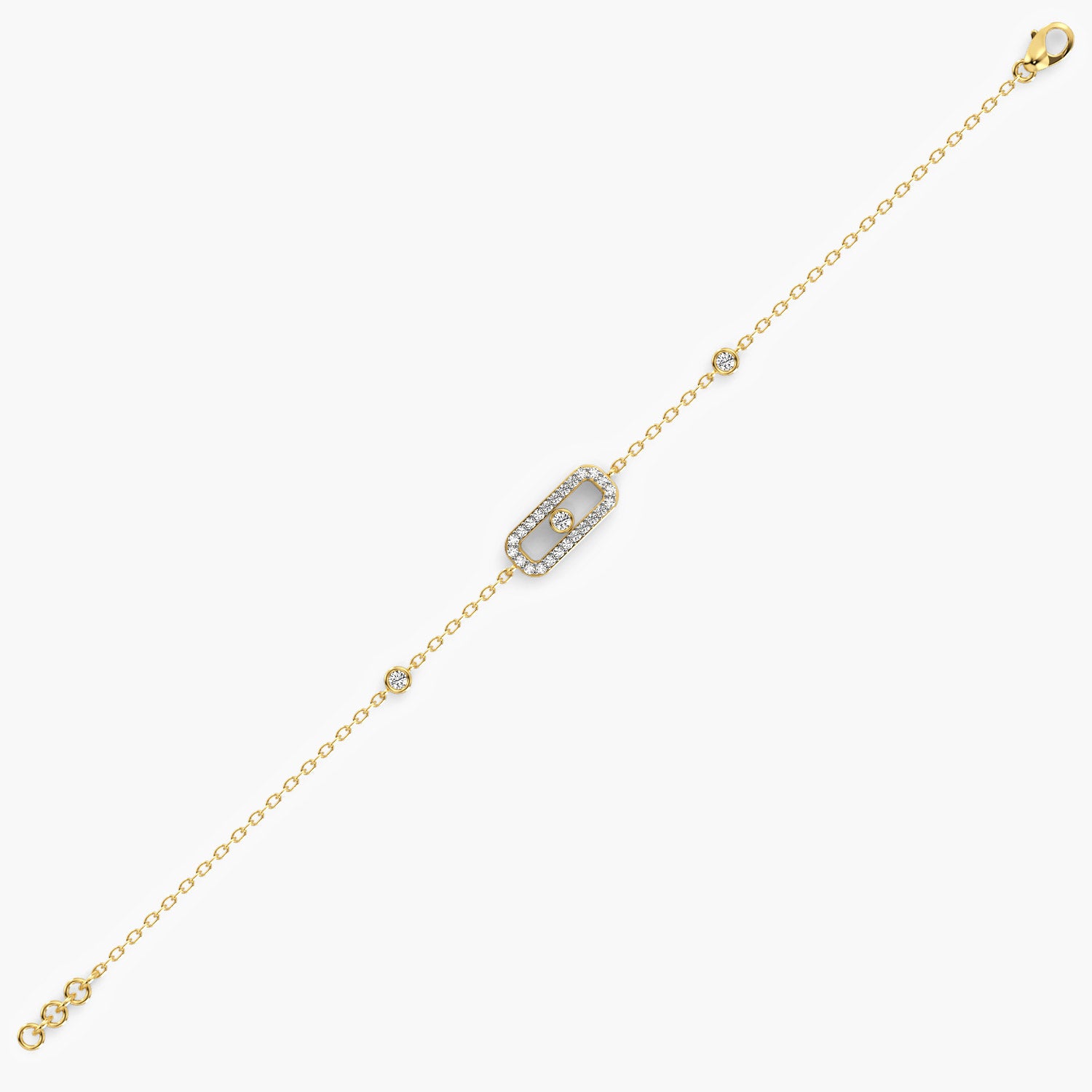 Yellow Gold geometrical lab grown diamond bracelet, perfect for wedding and anniversary gift. Everyday wear lab grown diamond and gold bracelets.