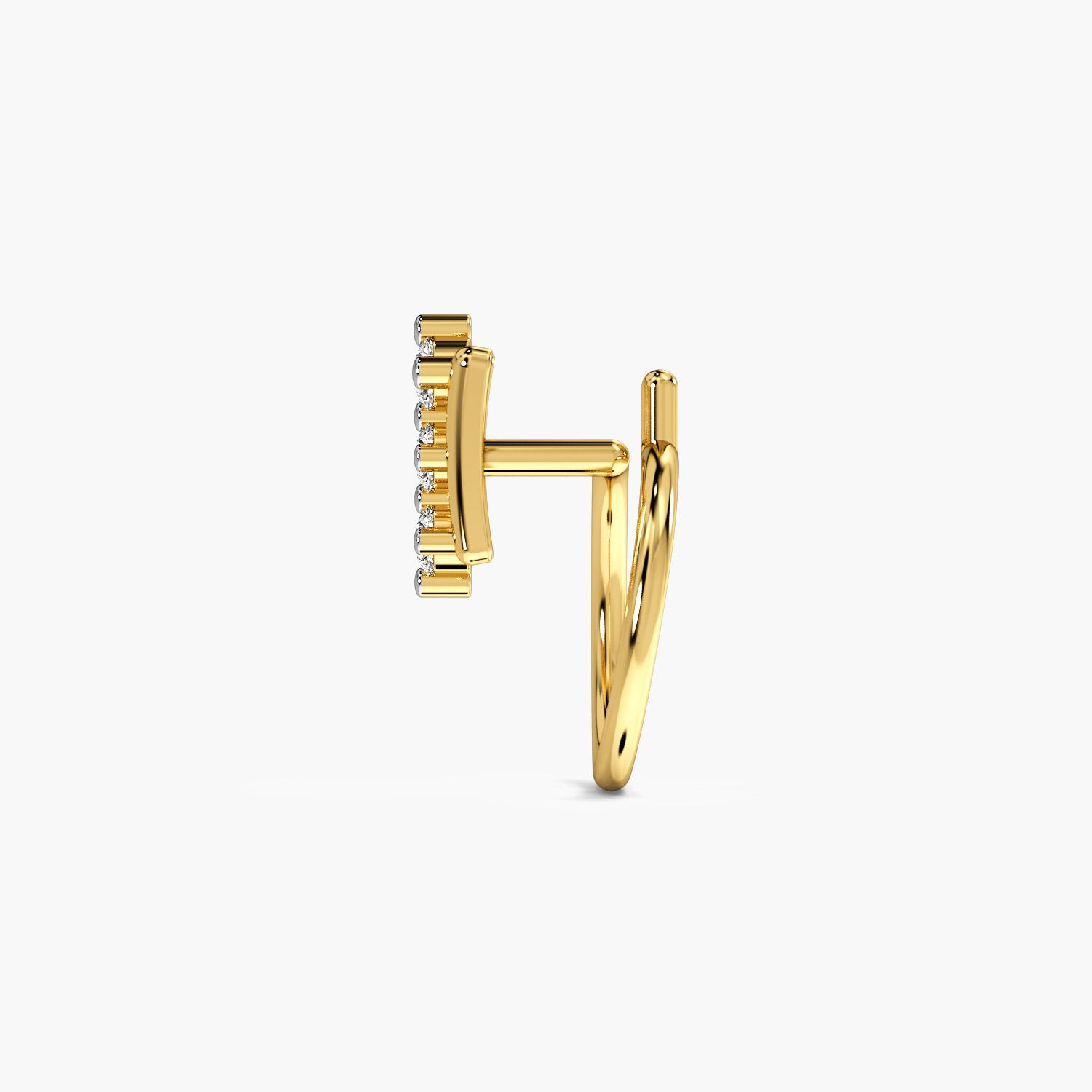 Halo Bar Lab-Grown Diamond Nose Ring