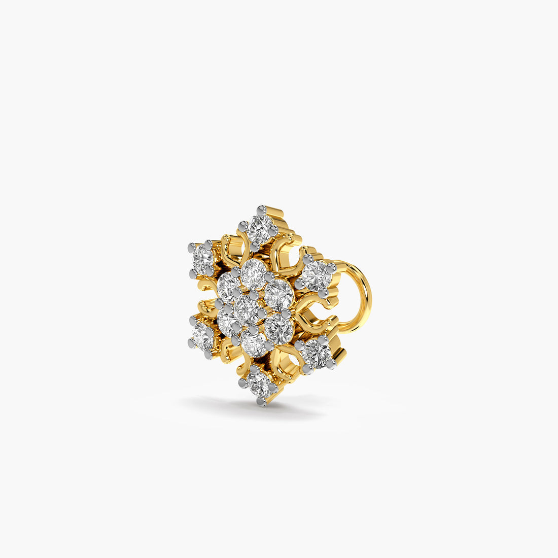 Snowflake Lab-Grown Diamond Nosepin