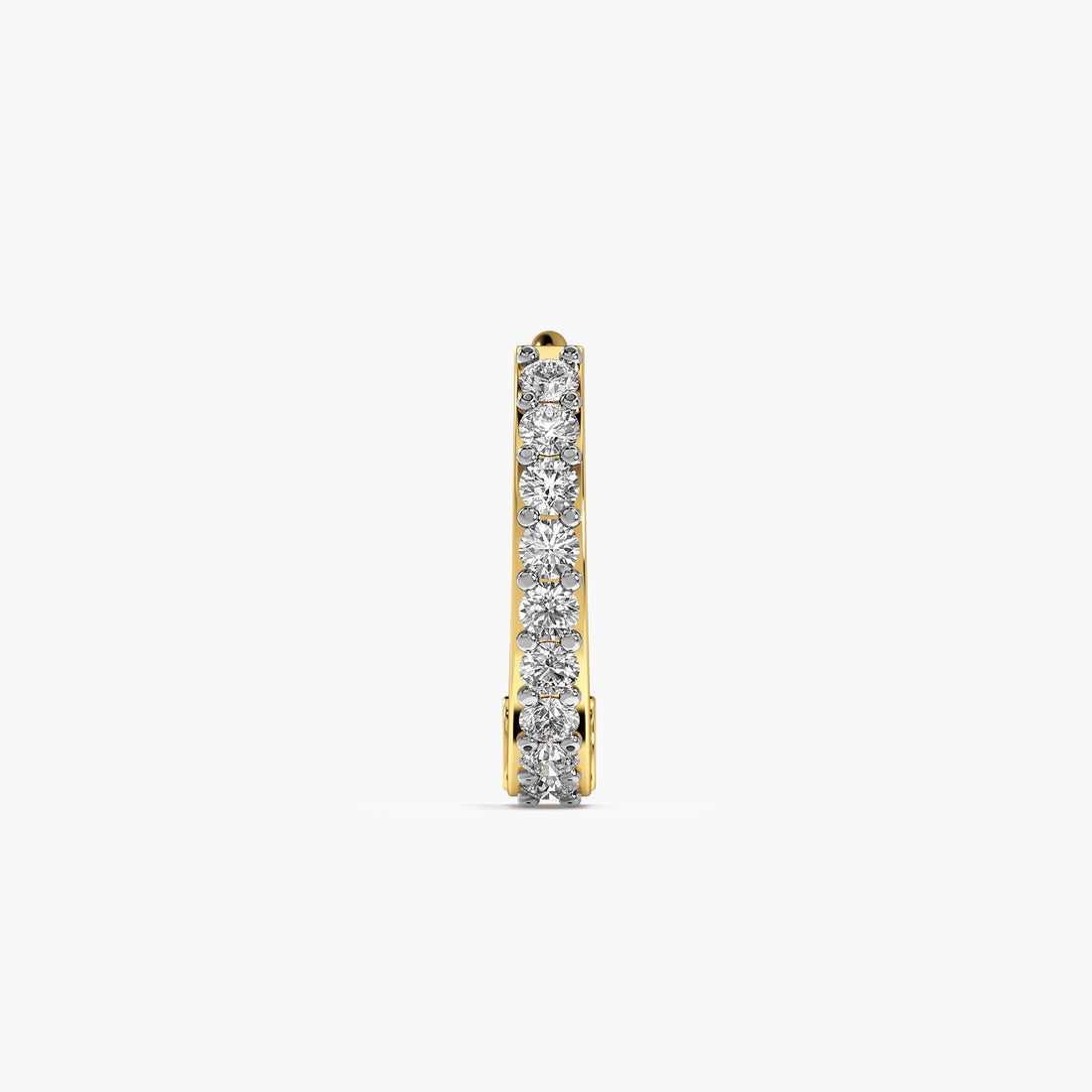 Elegant Line Lab-Grown Diamond Nosepin - Front View in Yellow Gold - Diamond Nosepin by Moena
