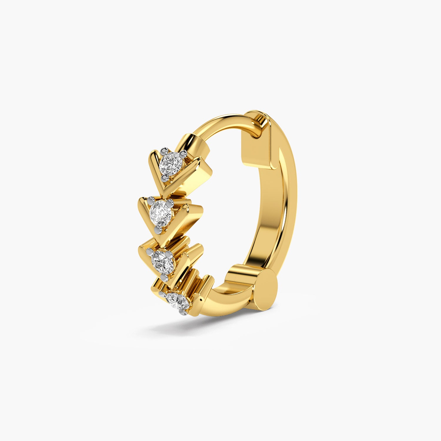 Chevron Lab-Grown Diamond Nosepin