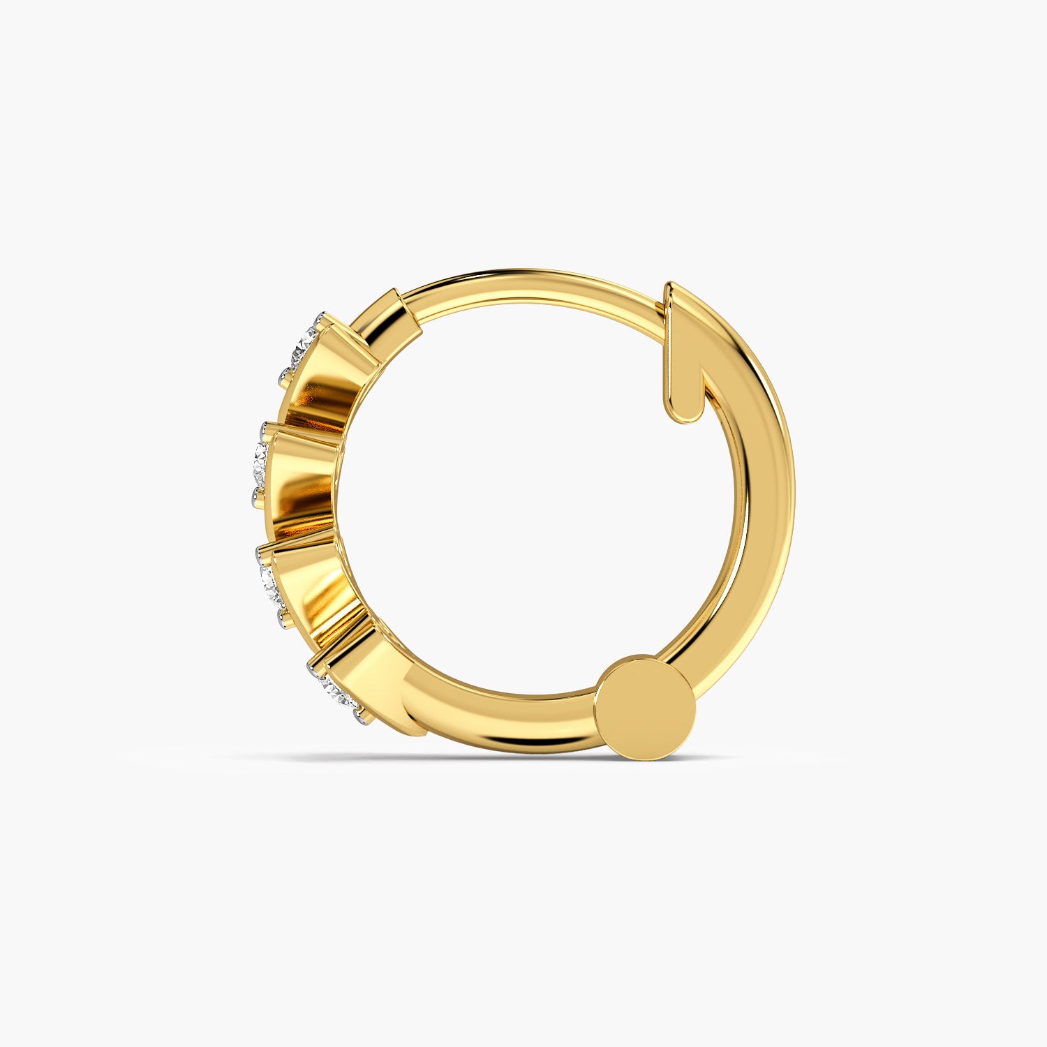 Chevron Lab-Grown Diamond Nosepin