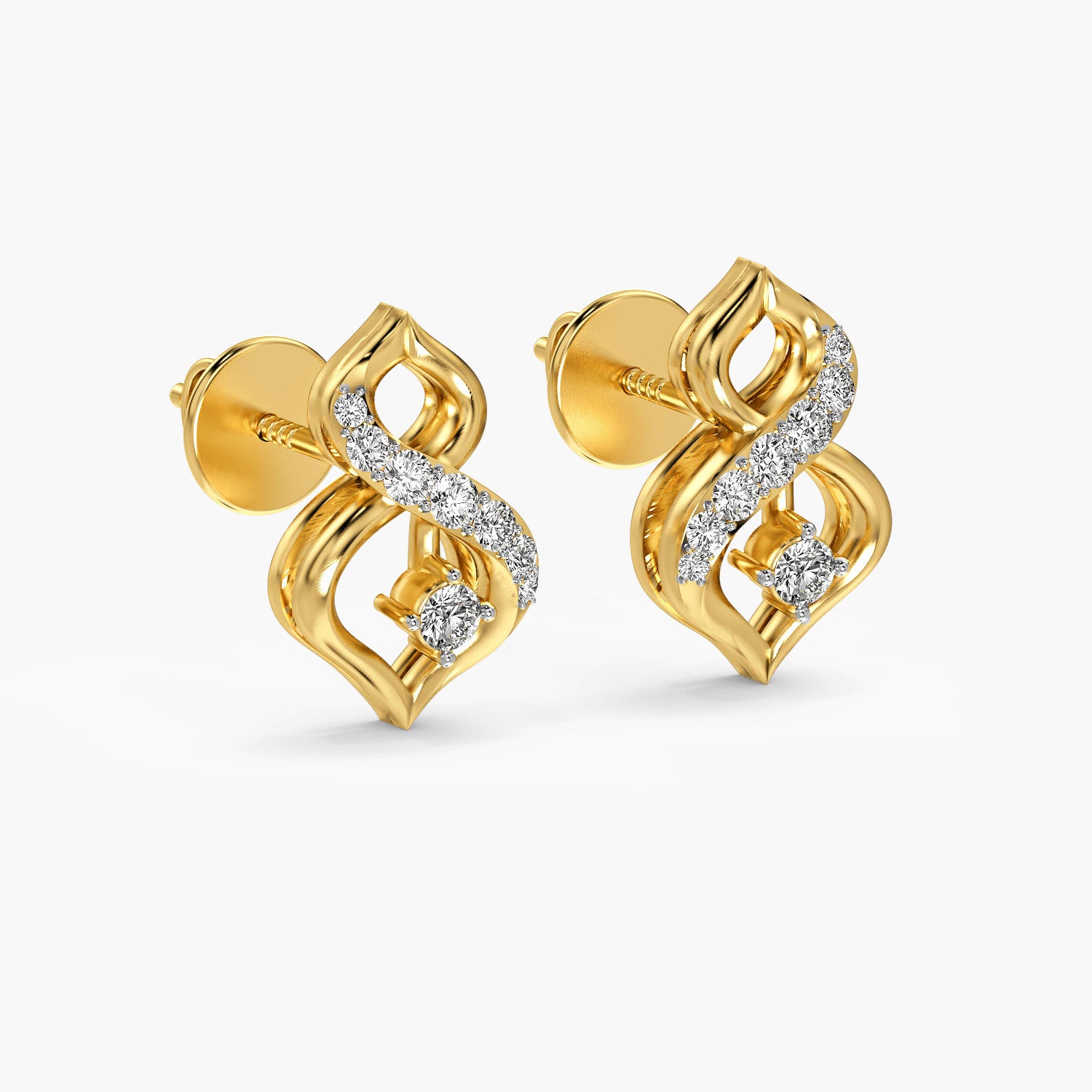 Infinity Swirl Diamond Earrings
