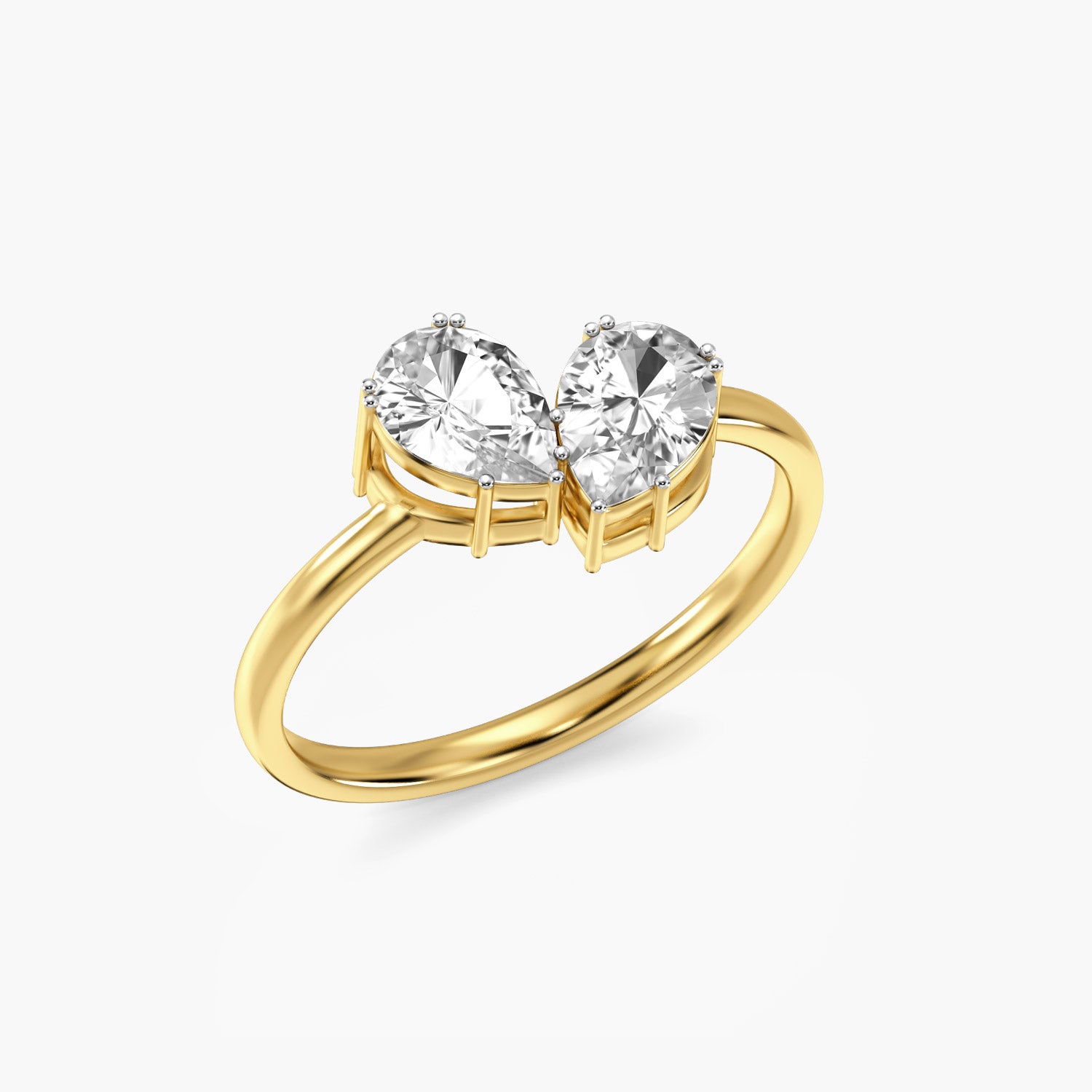 Toi et Moi Pear Diamond Ring