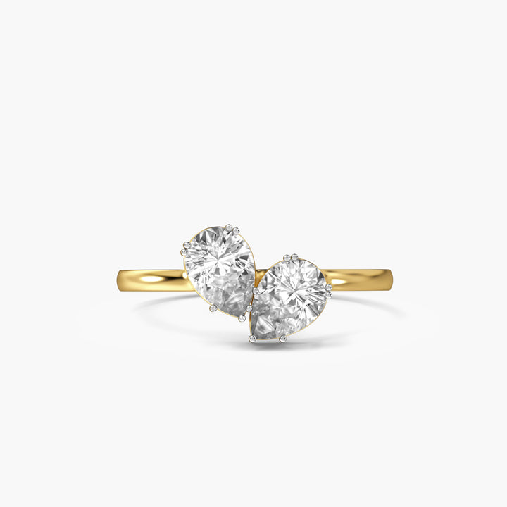 Toi et Moi Pear Diamond Ring